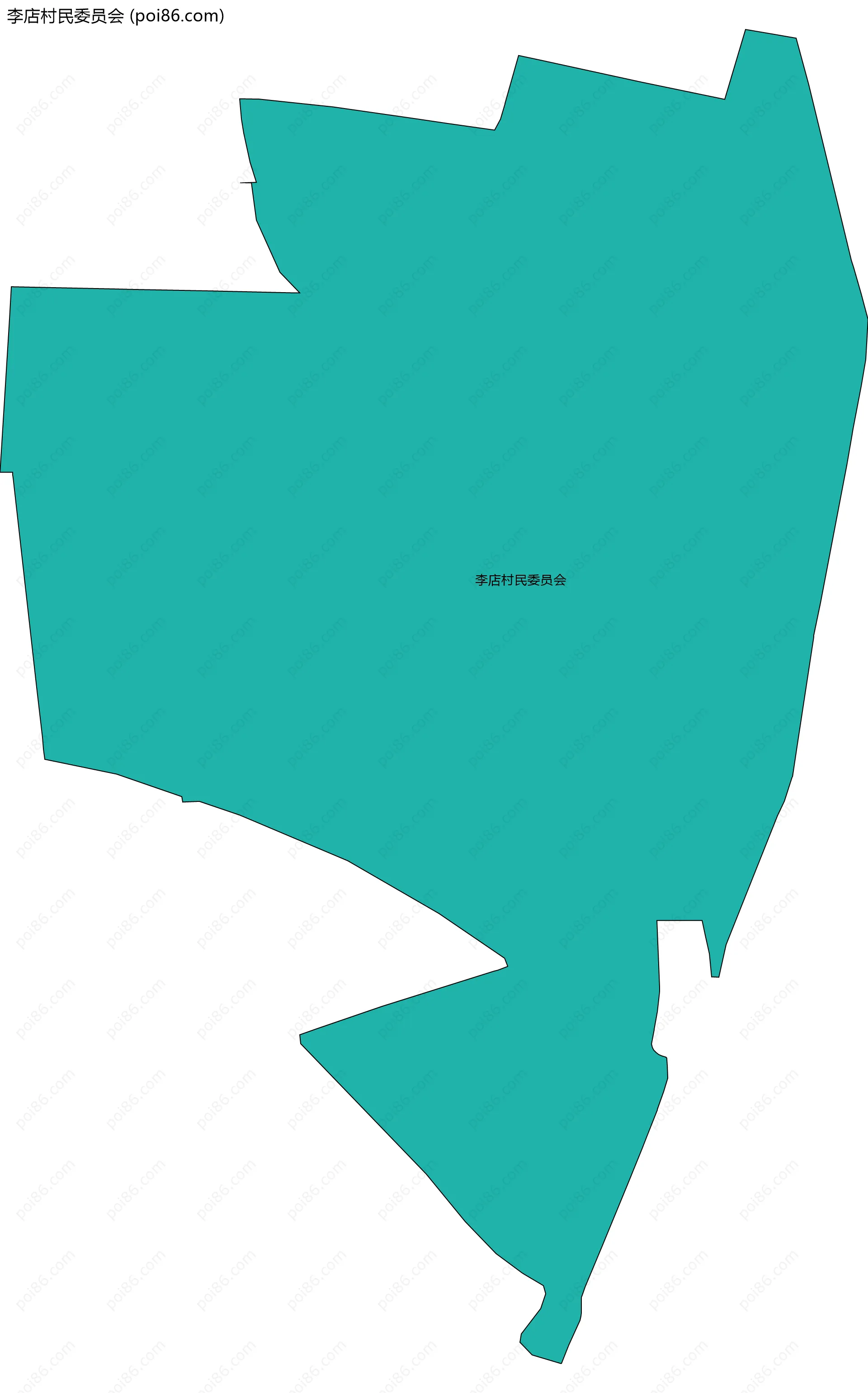 李店村民委员会边界地图