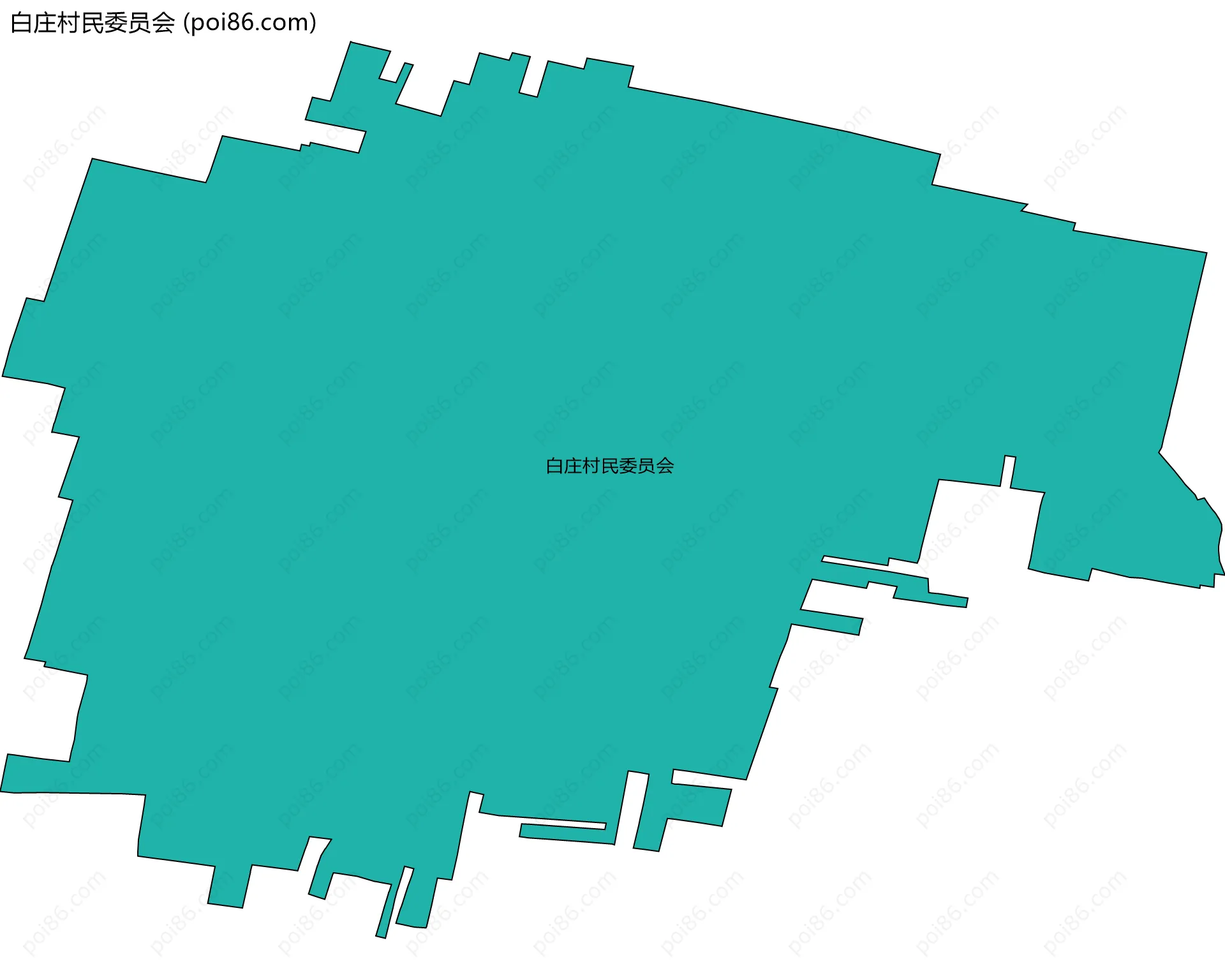 白庄村民委员会边界地图