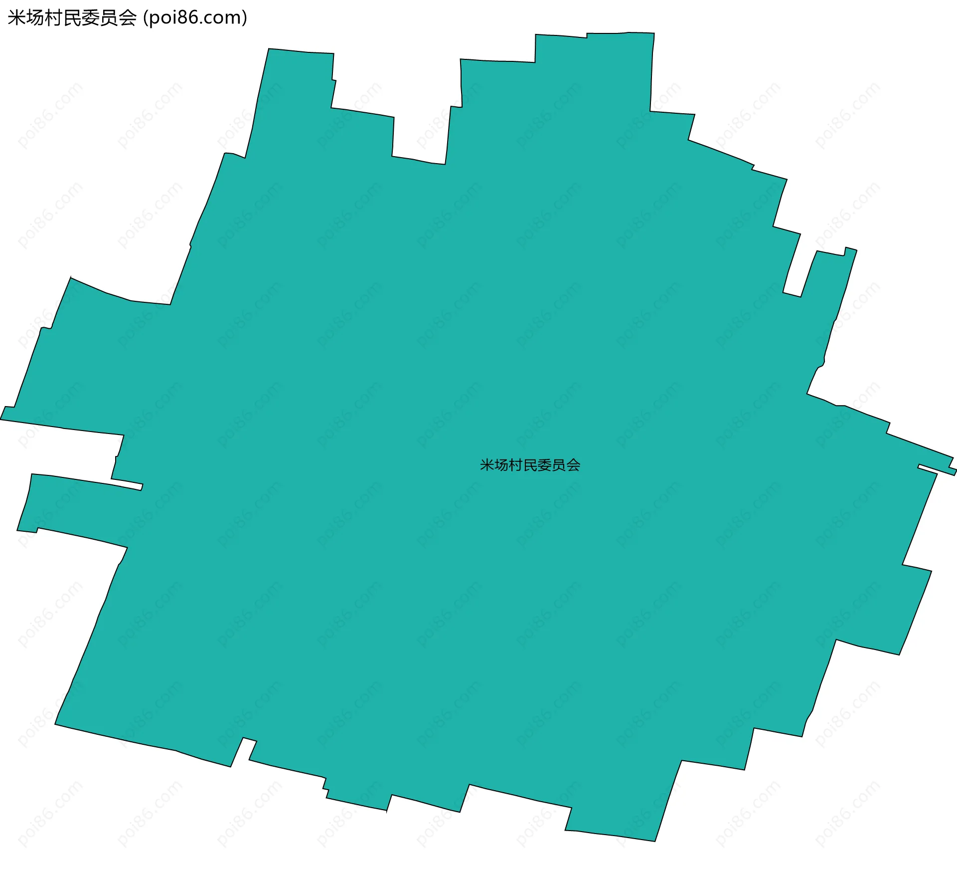米场村民委员会边界地图