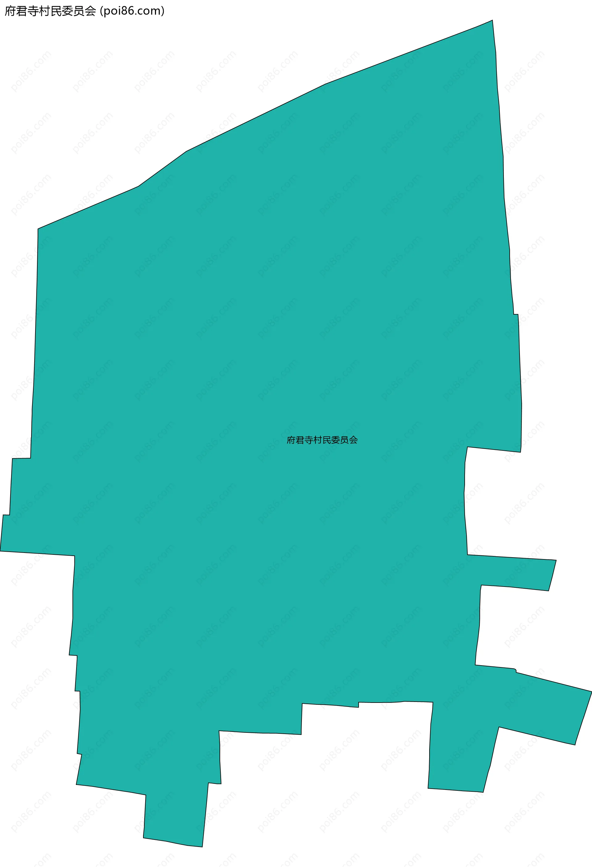 府君寺村民委员会边界地图