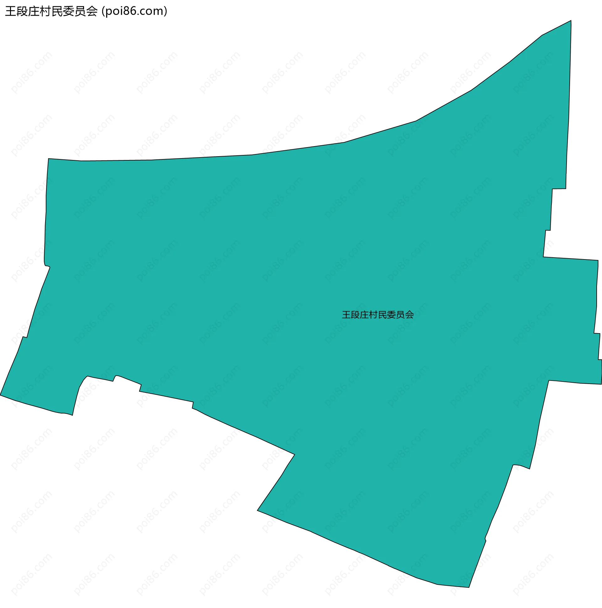 王段庄村民委员会边界地图