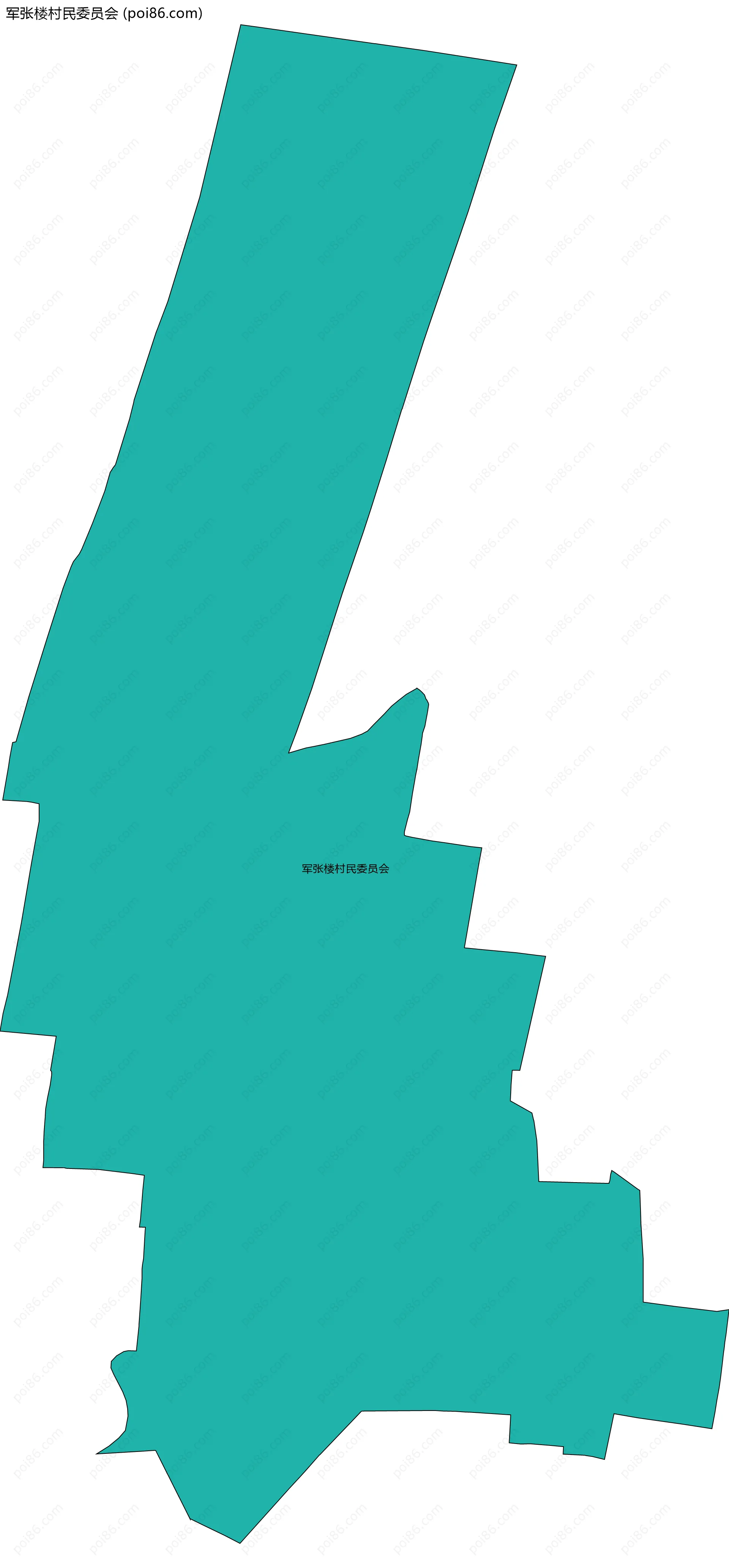军张楼村民委员会边界地图