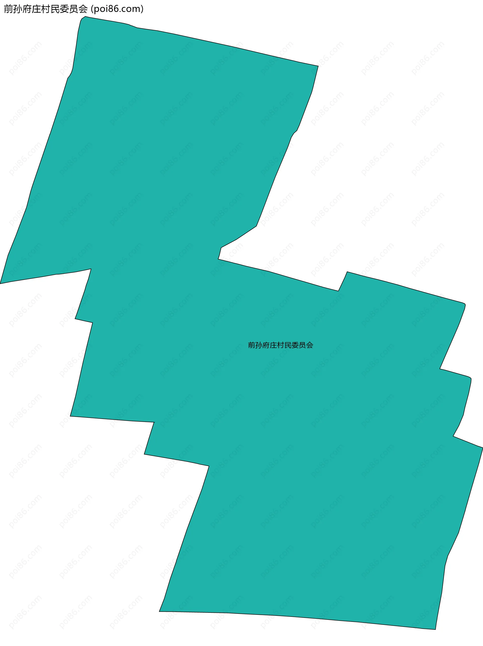 前孙府庄村民委员会边界地图