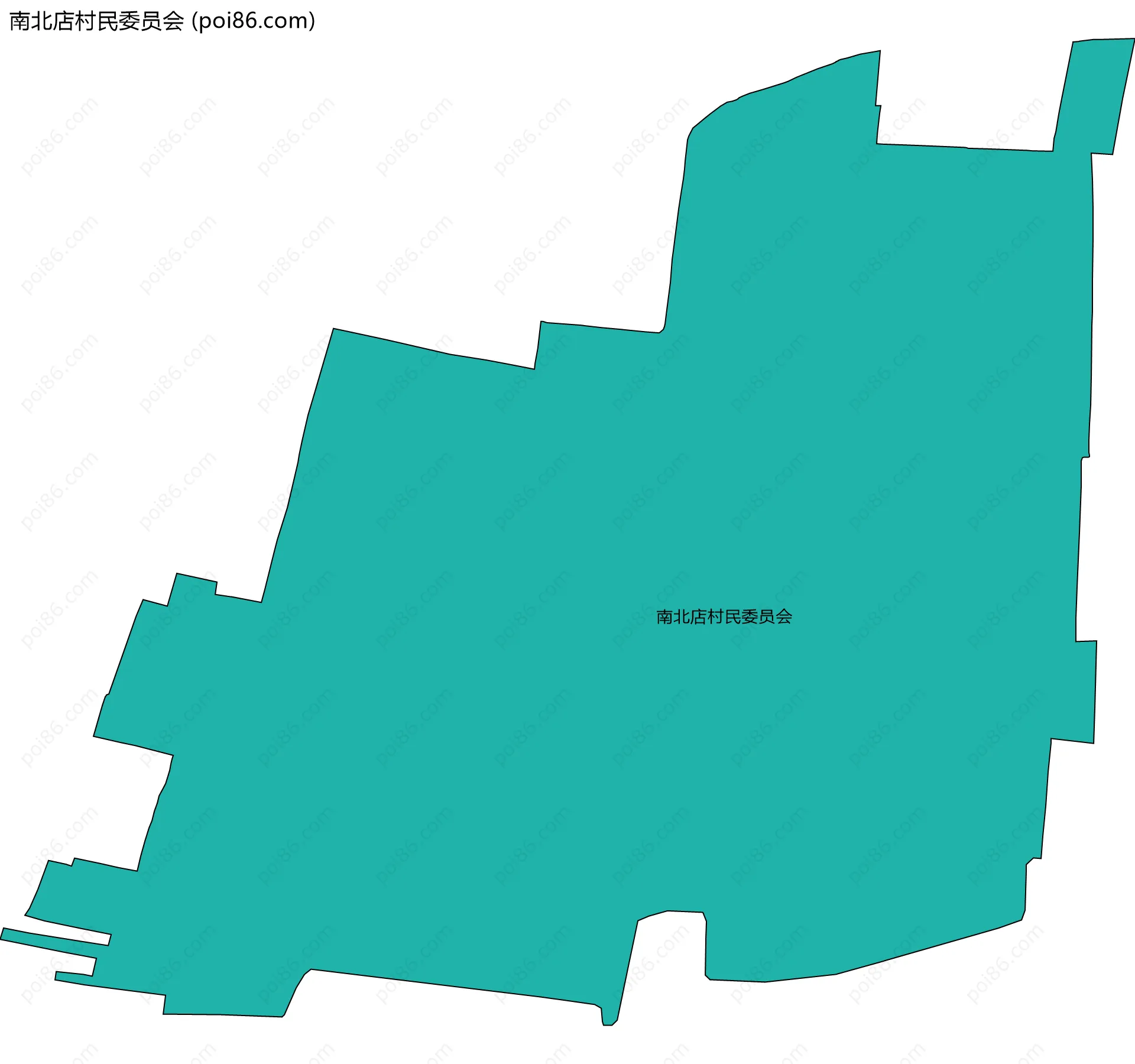 南北店村民委员会边界地图