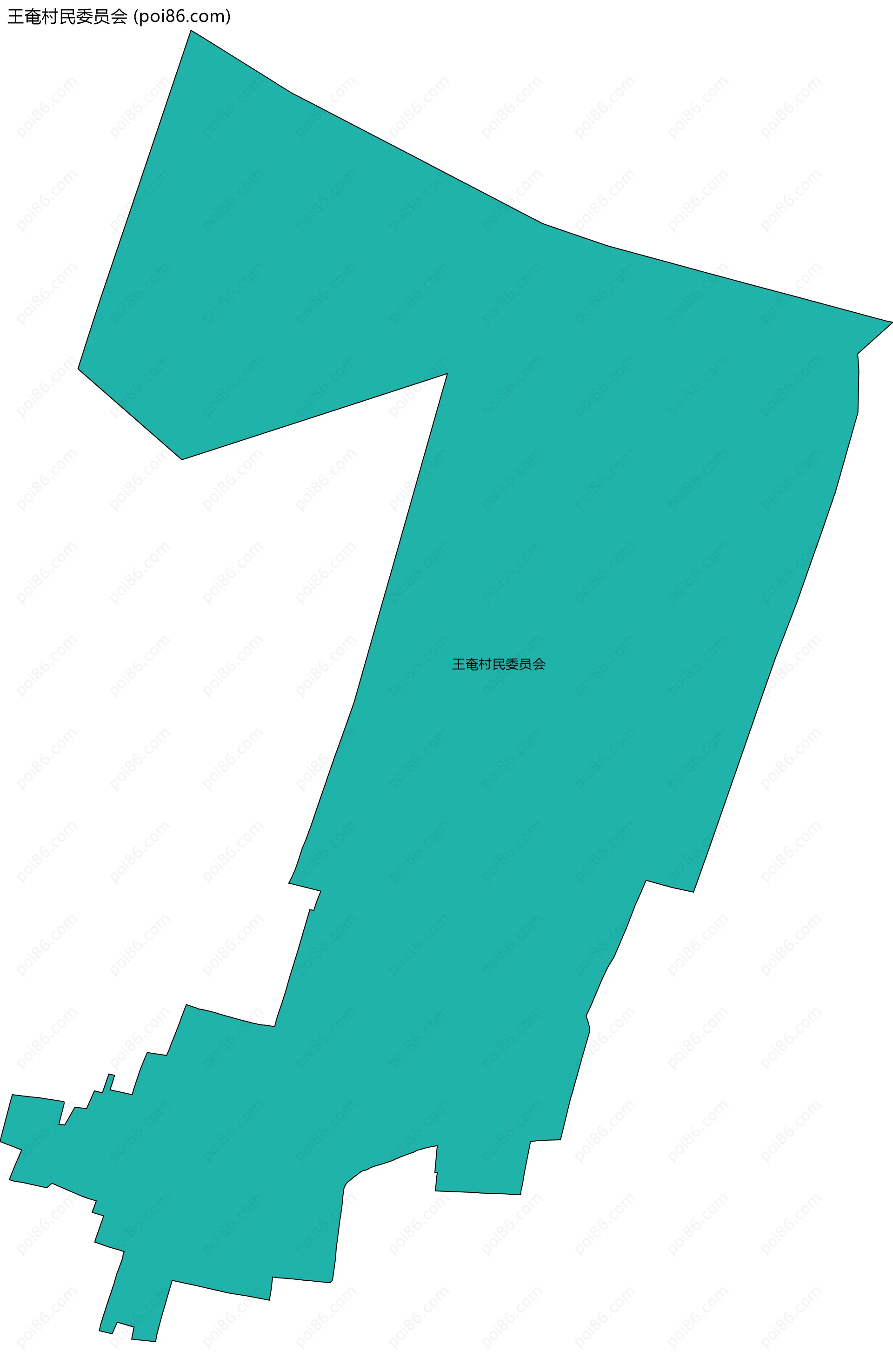 王奄村民委员会边界地图