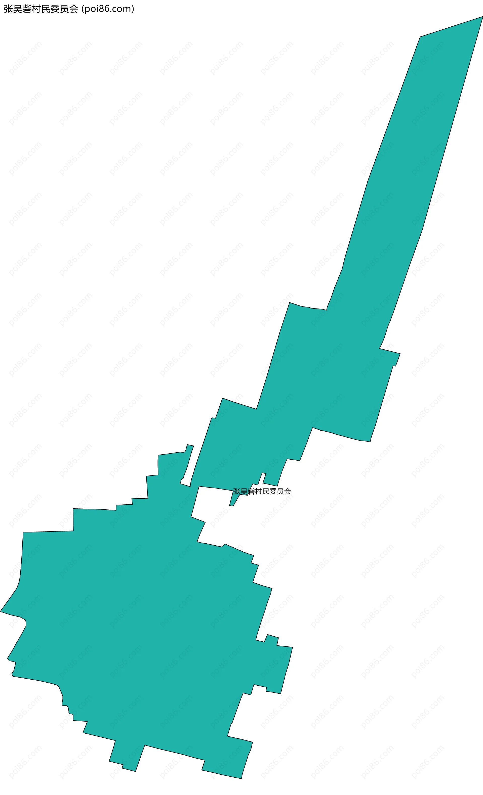 张吴砦村民委员会边界地图