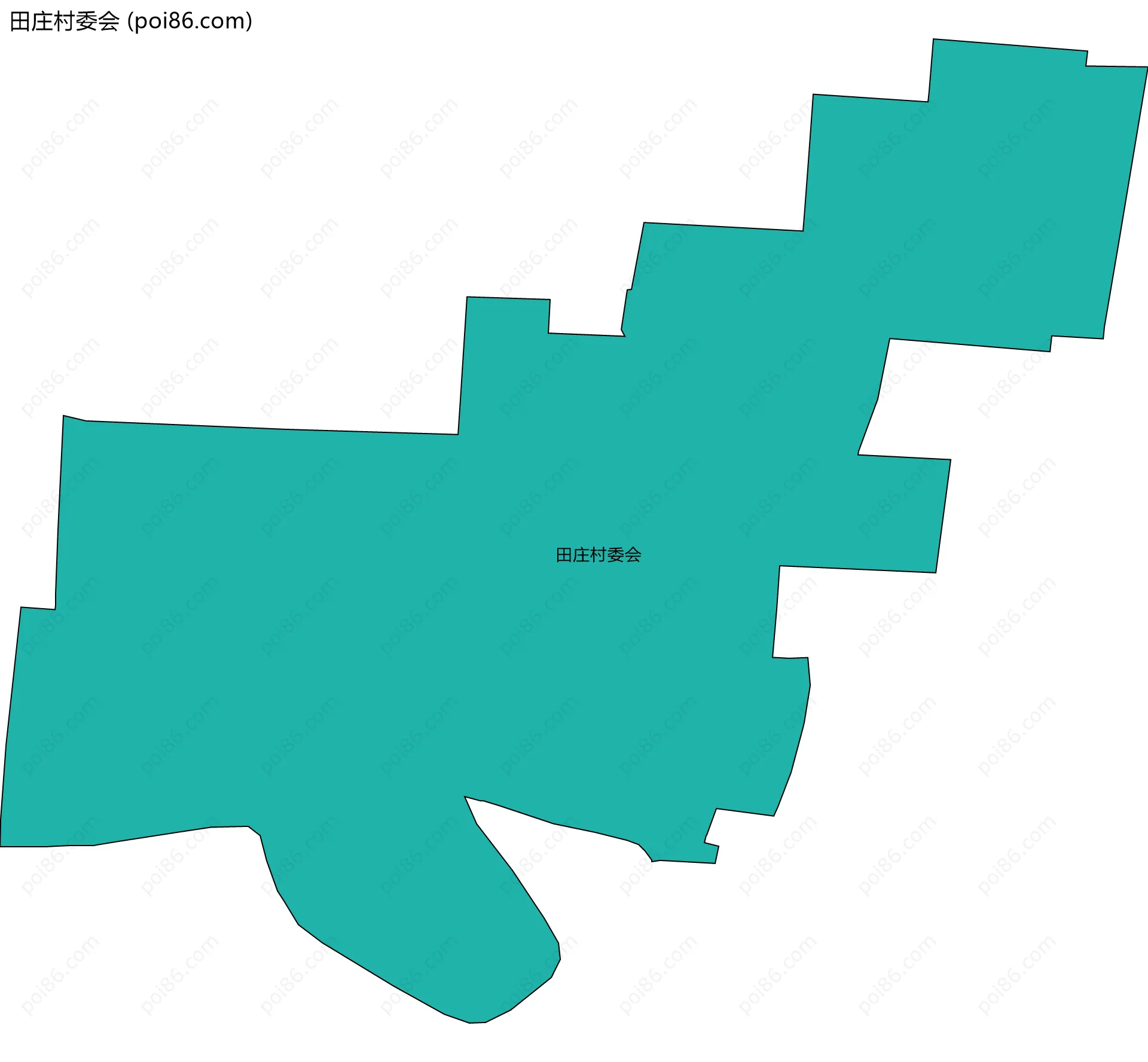 田庄村委会边界地图
