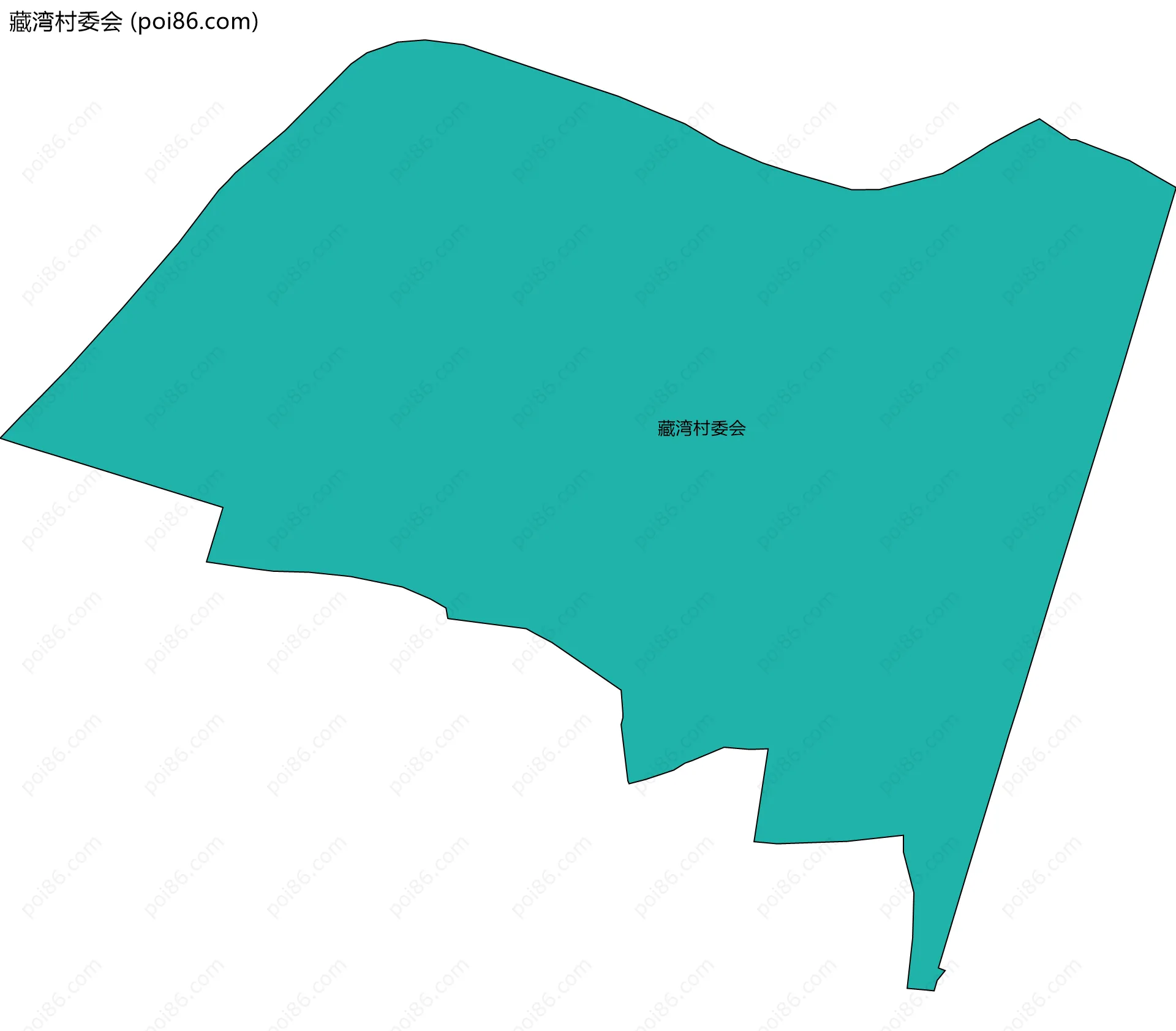 藏湾村委会边界地图