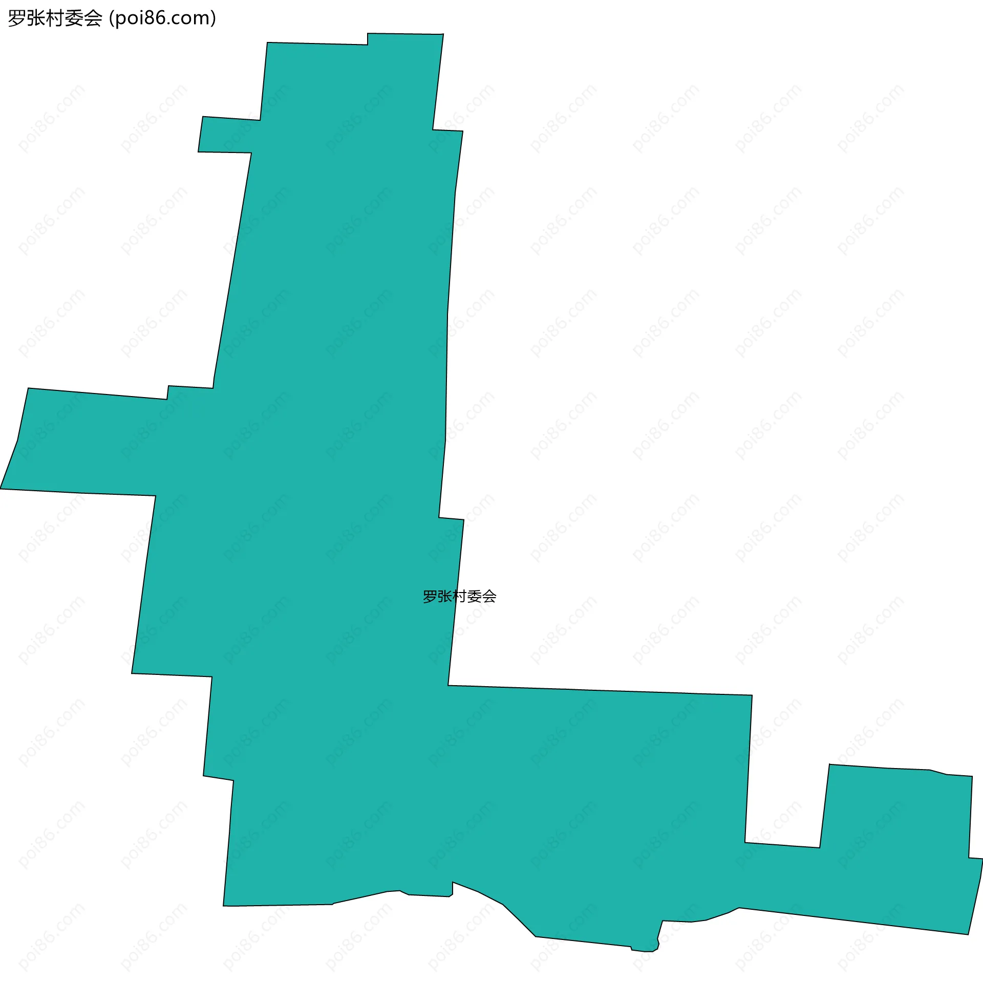 罗张村委会边界地图
