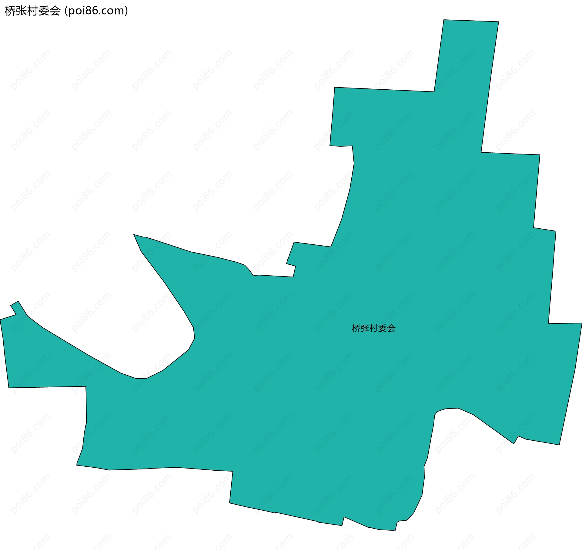 桥张村委会边界地图