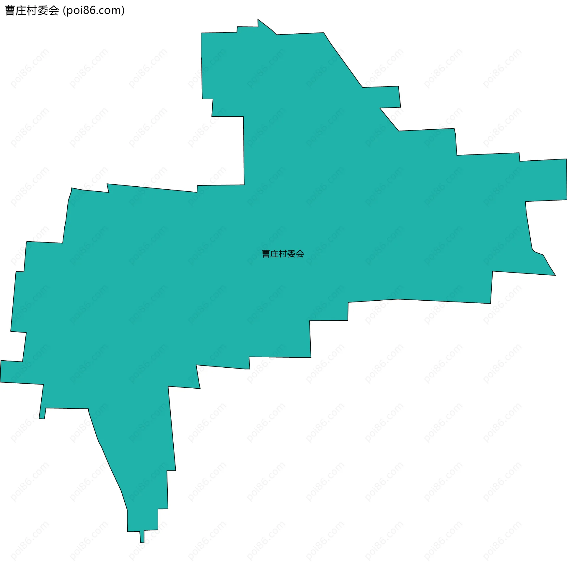 曹庄村委会边界地图