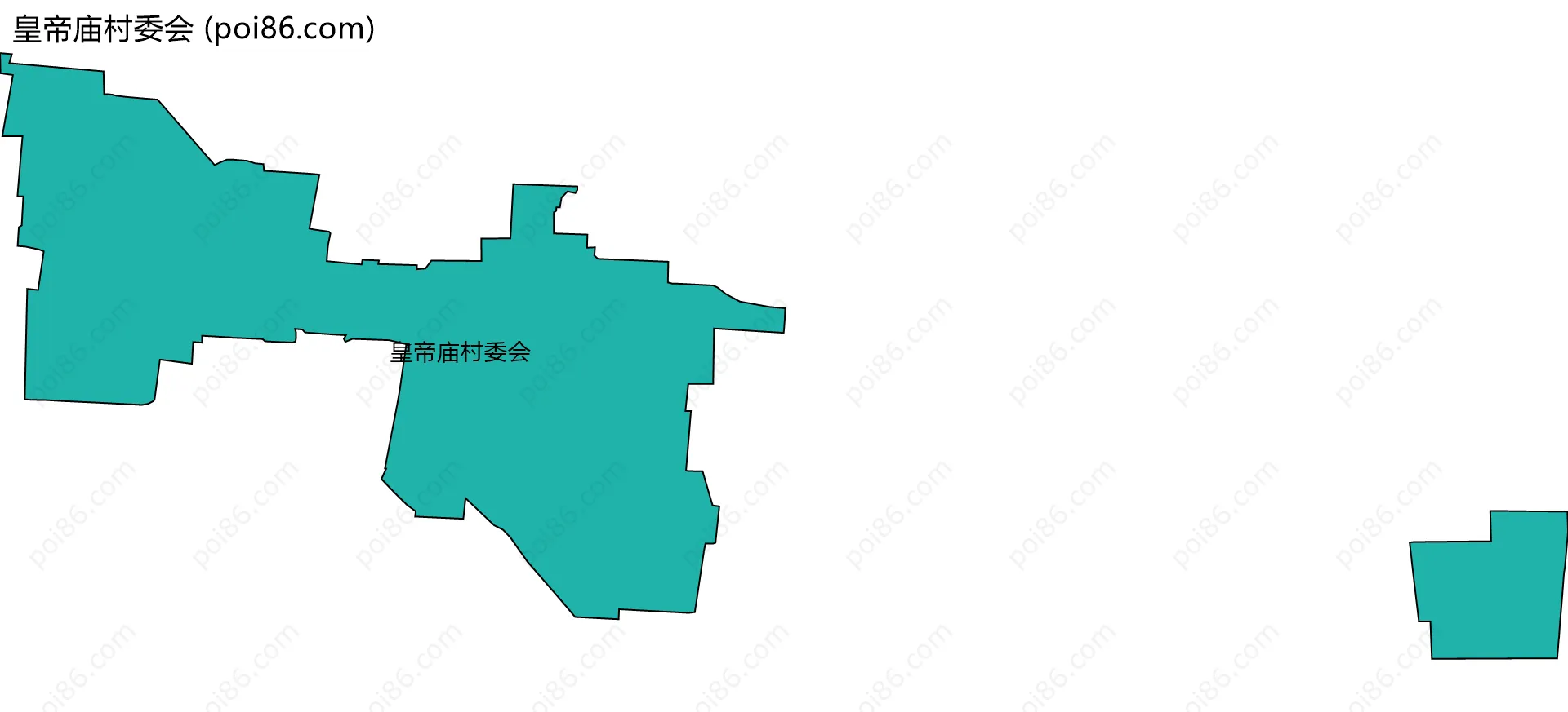皇帝庙村委会边界地图