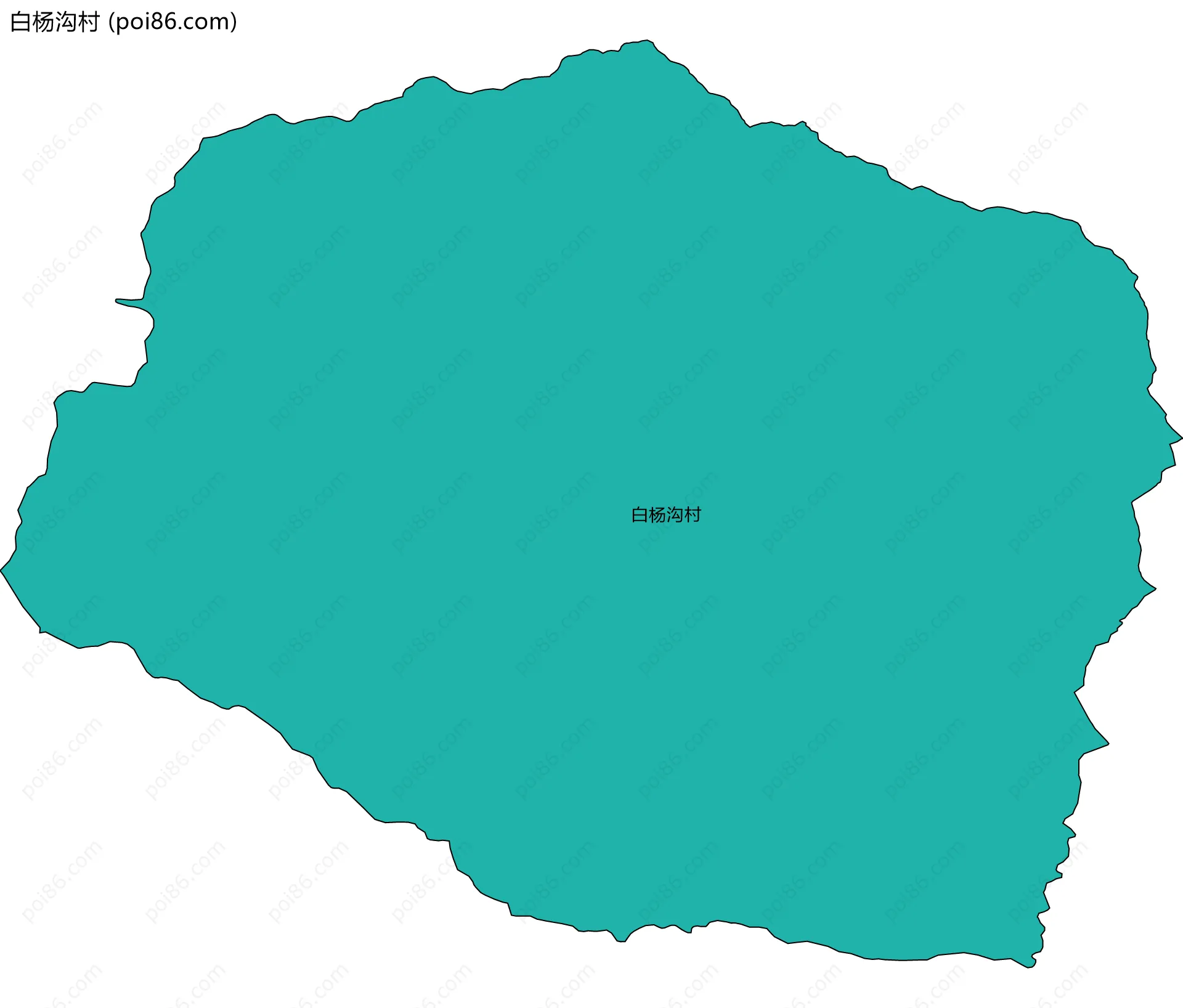 白杨沟村边界地图