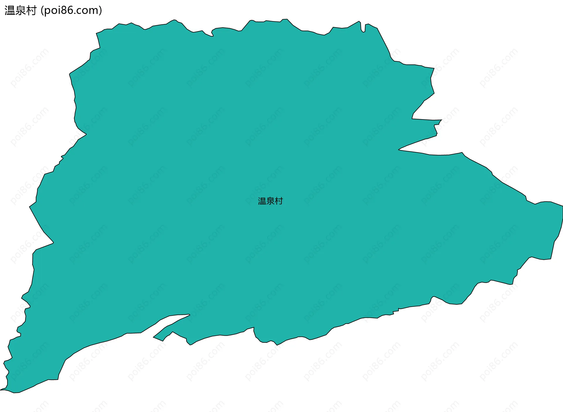 温泉村边界地图