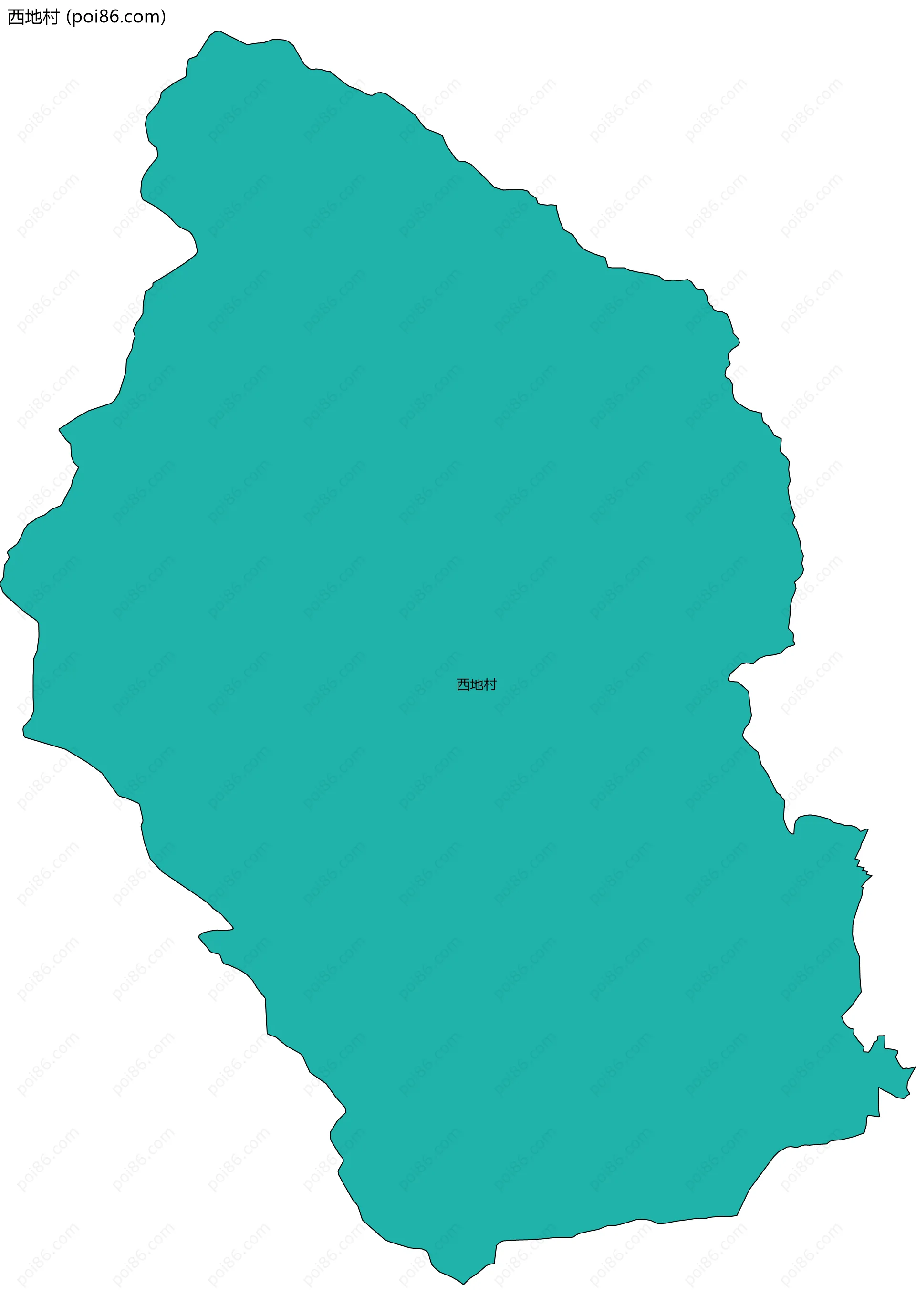 西地村边界地图