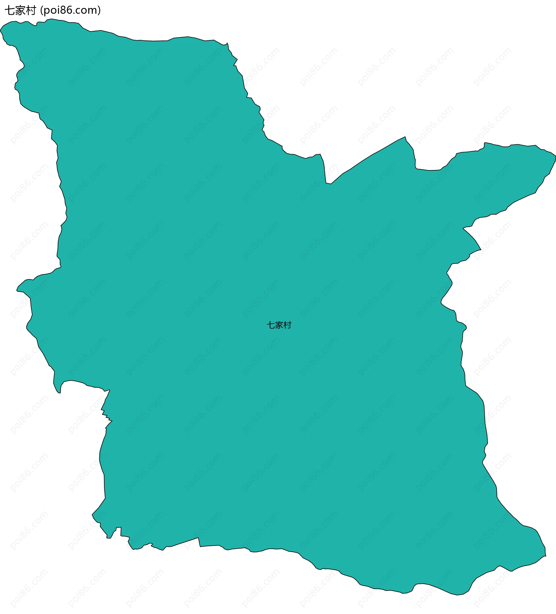 七家村边界地图