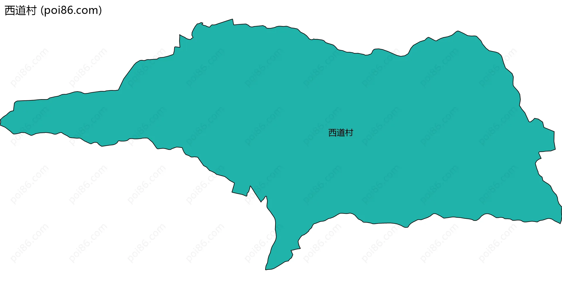 西道村边界地图