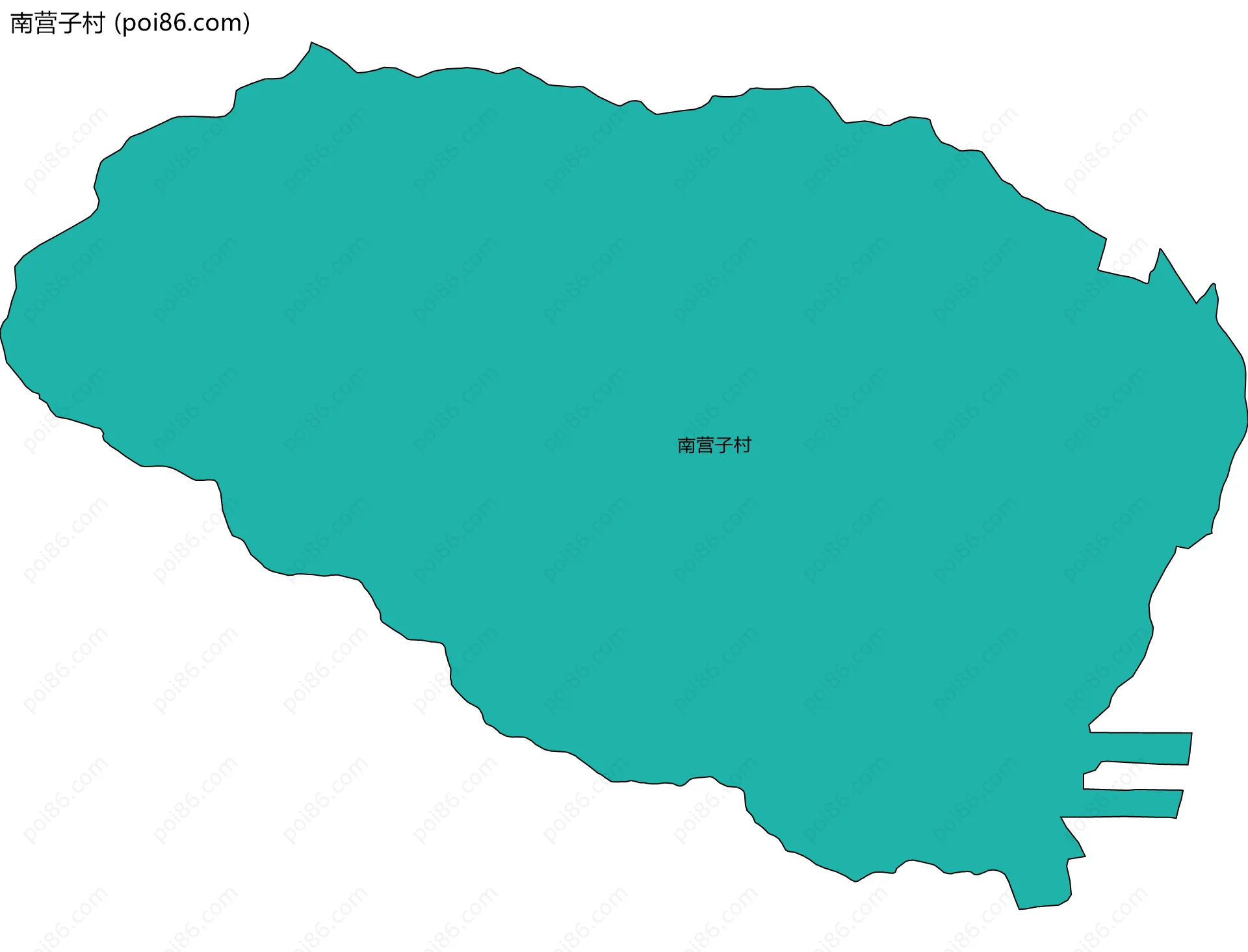 南营子村边界地图