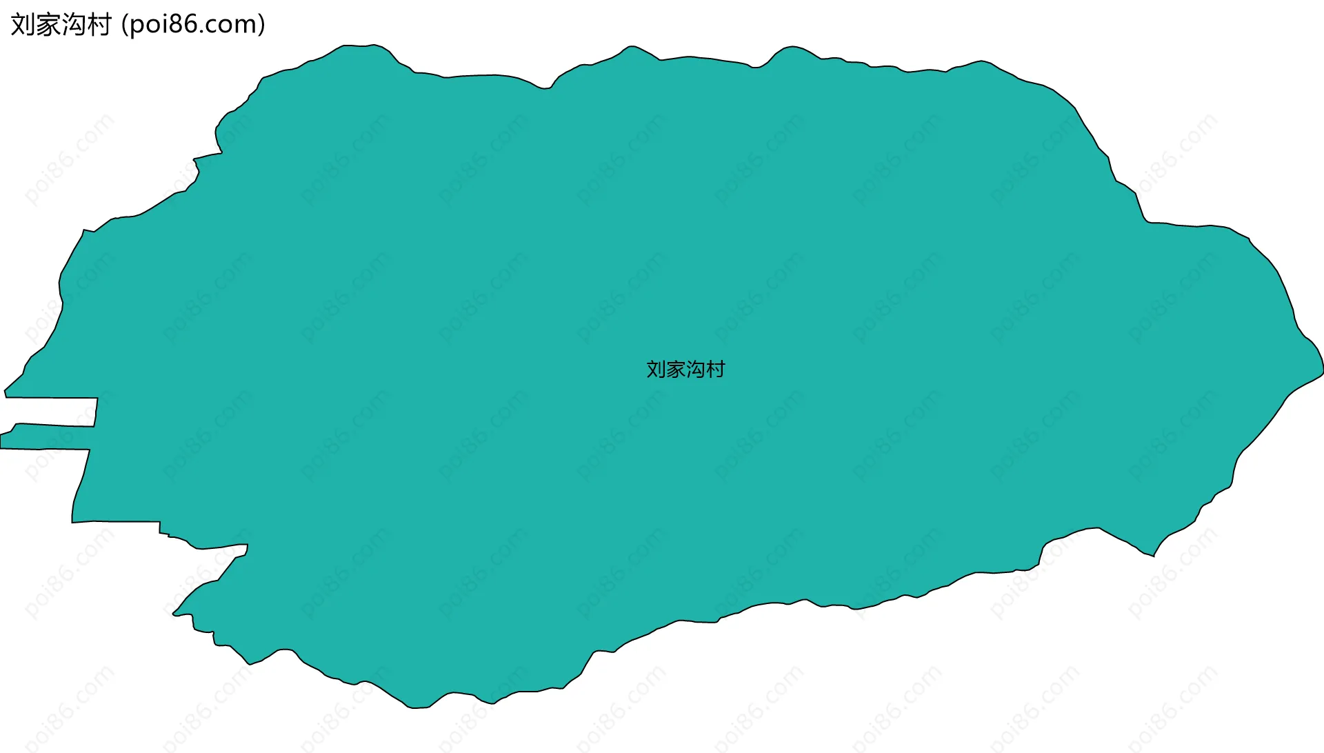 刘家沟村边界地图