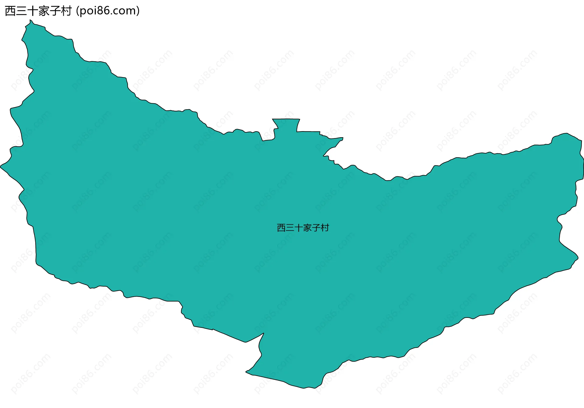 西三十家子村边界地图