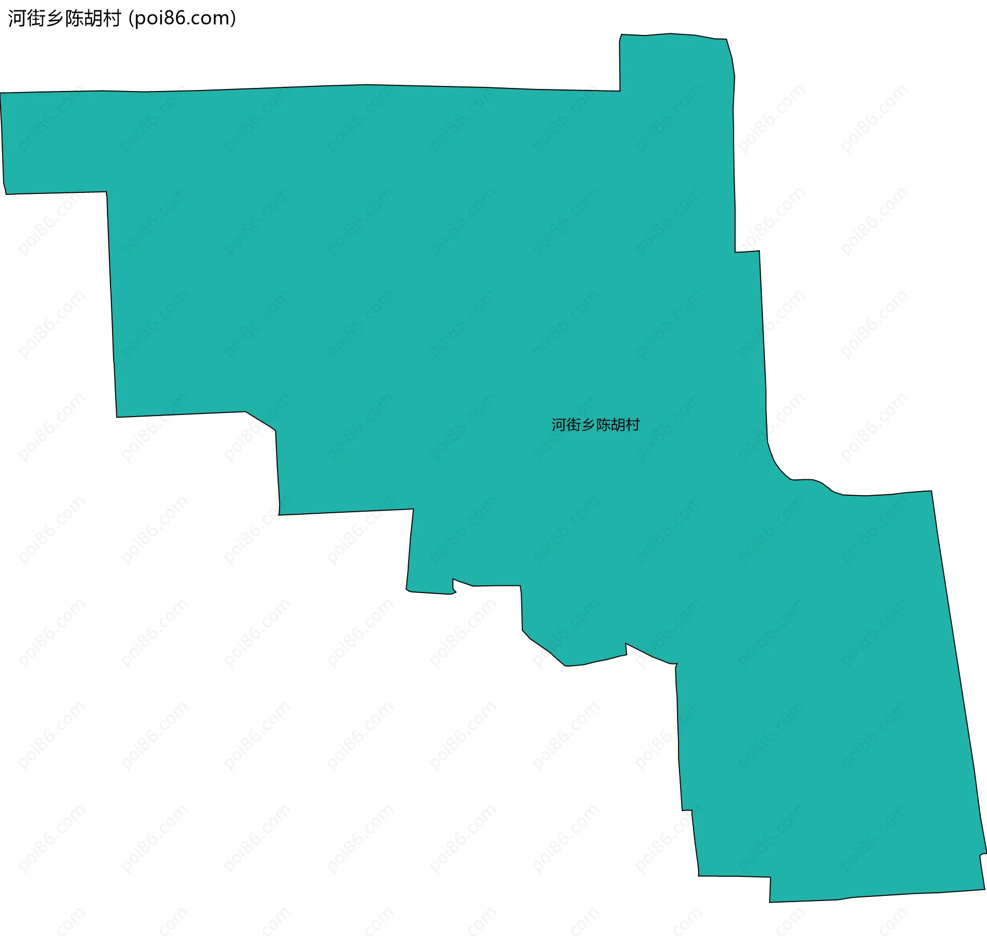 河街乡陈胡村边界地图