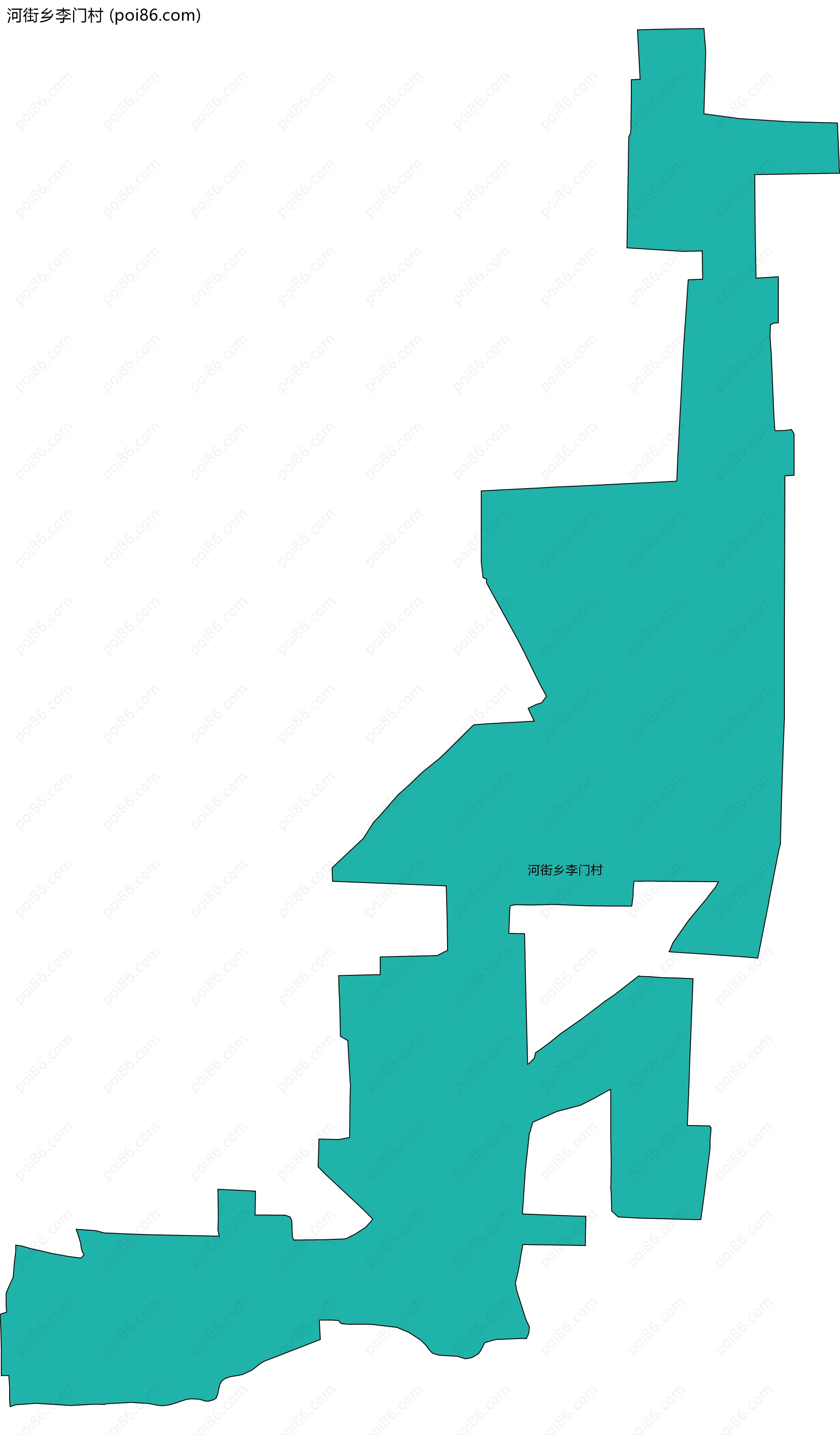 河街乡李门村边界地图