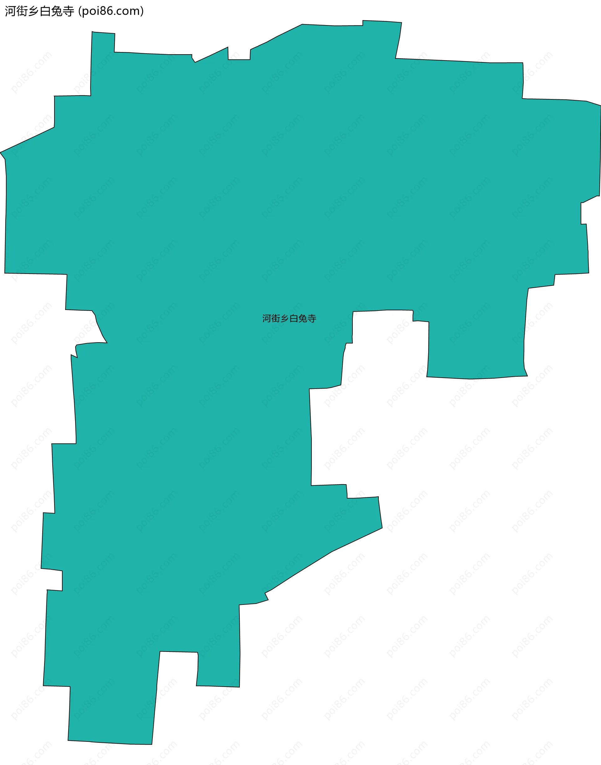河街乡白兔寺边界地图