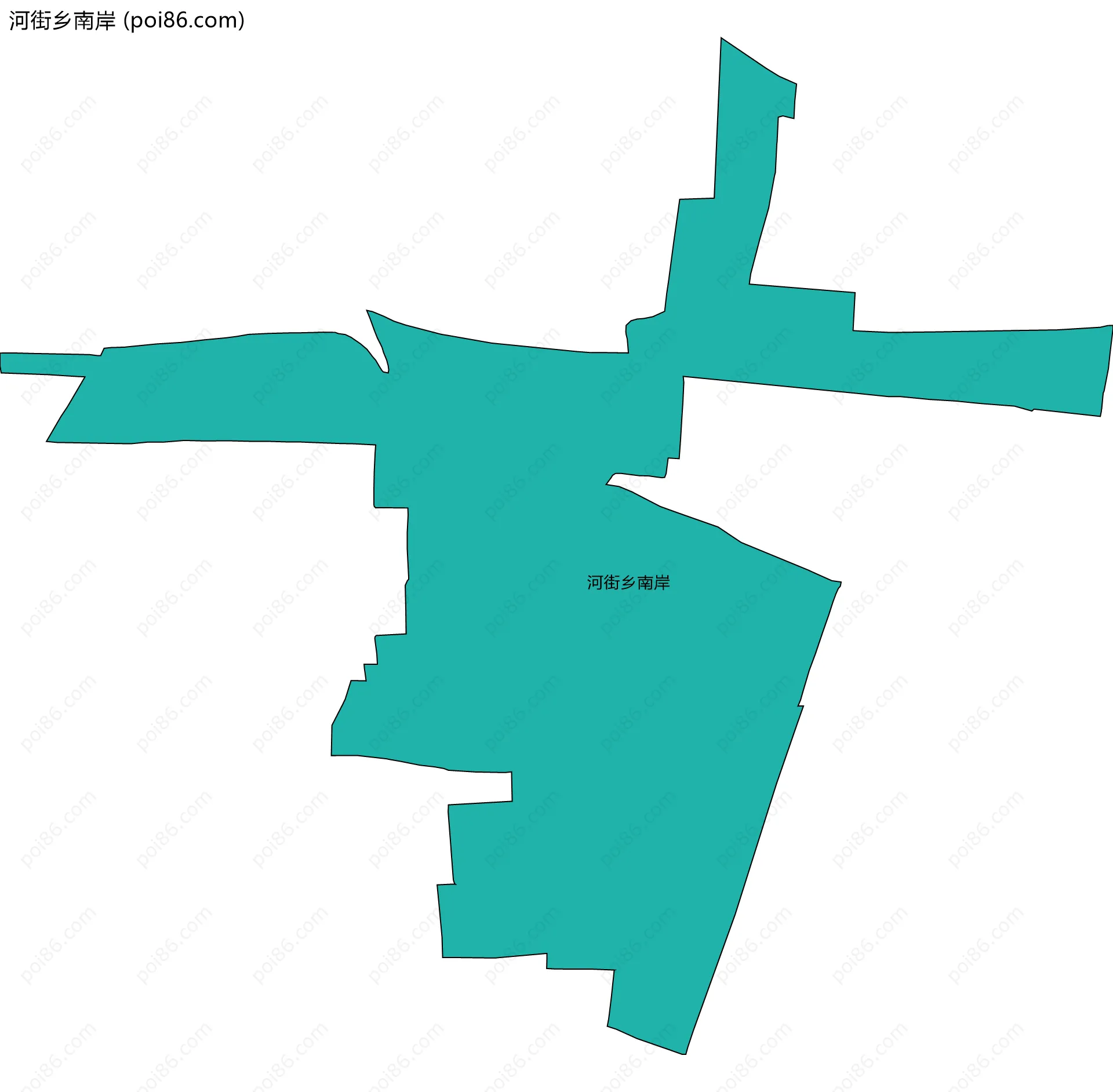 河街乡南岸边界地图