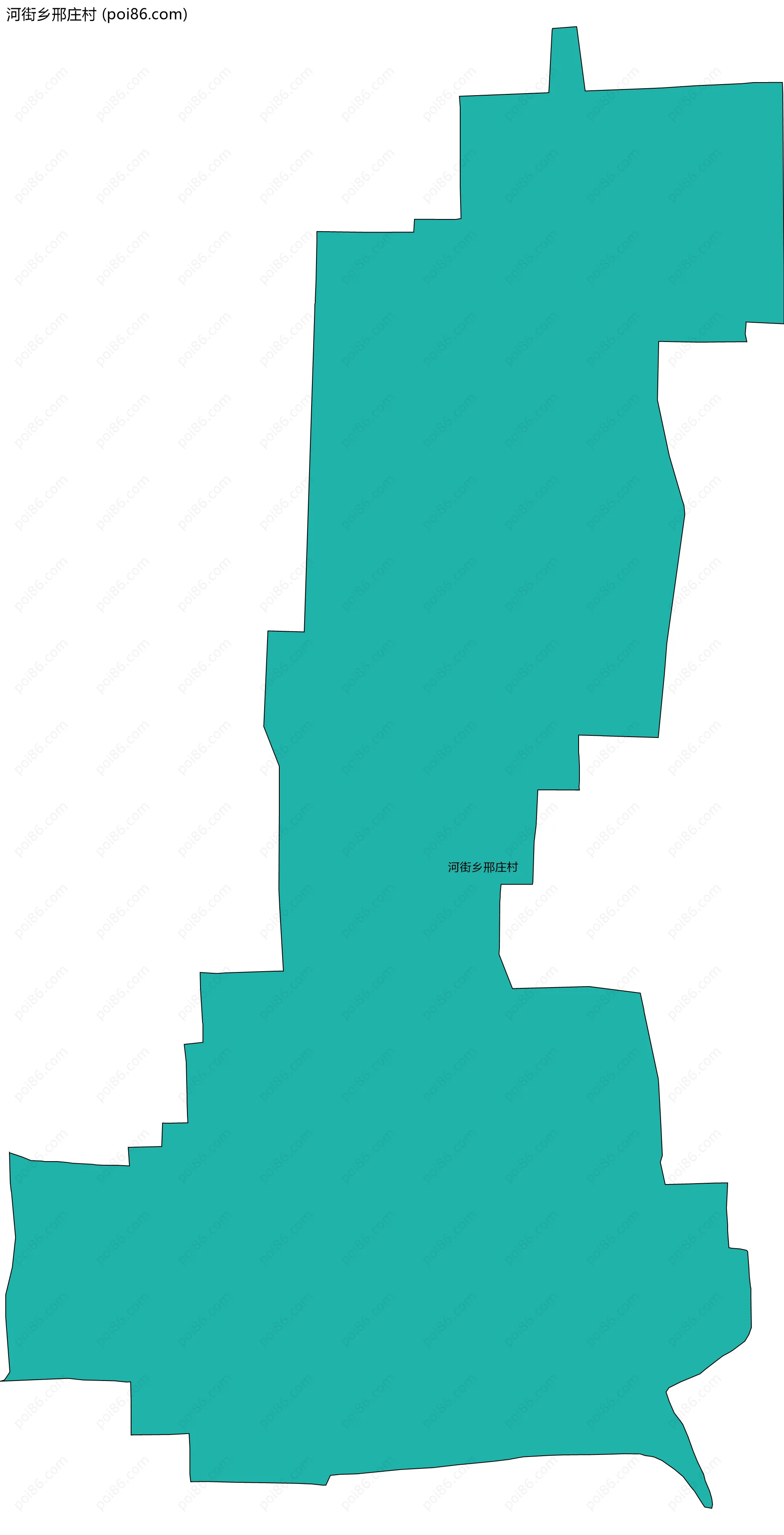 河街乡邢庄村边界地图