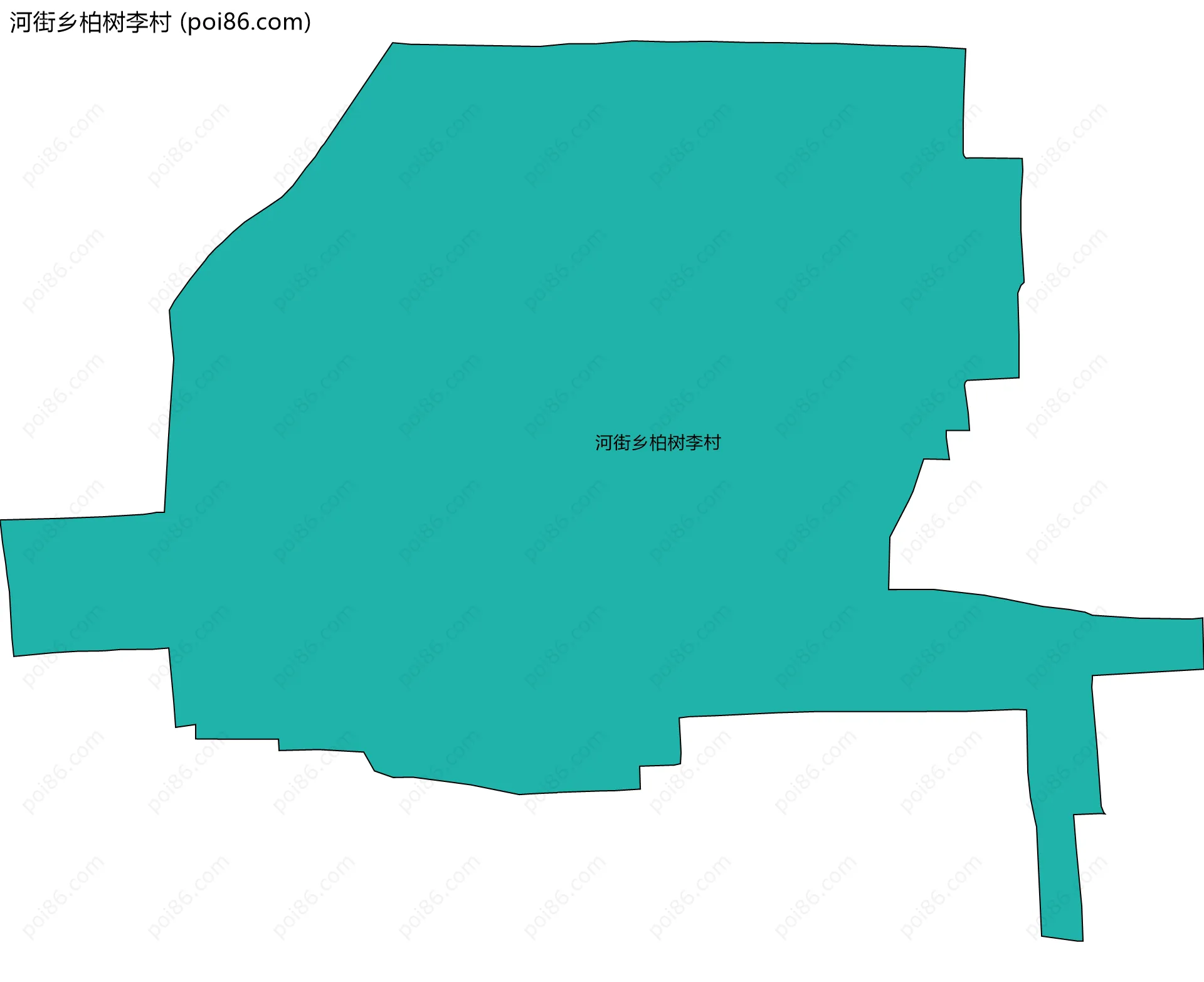 河街乡柏树李村边界地图