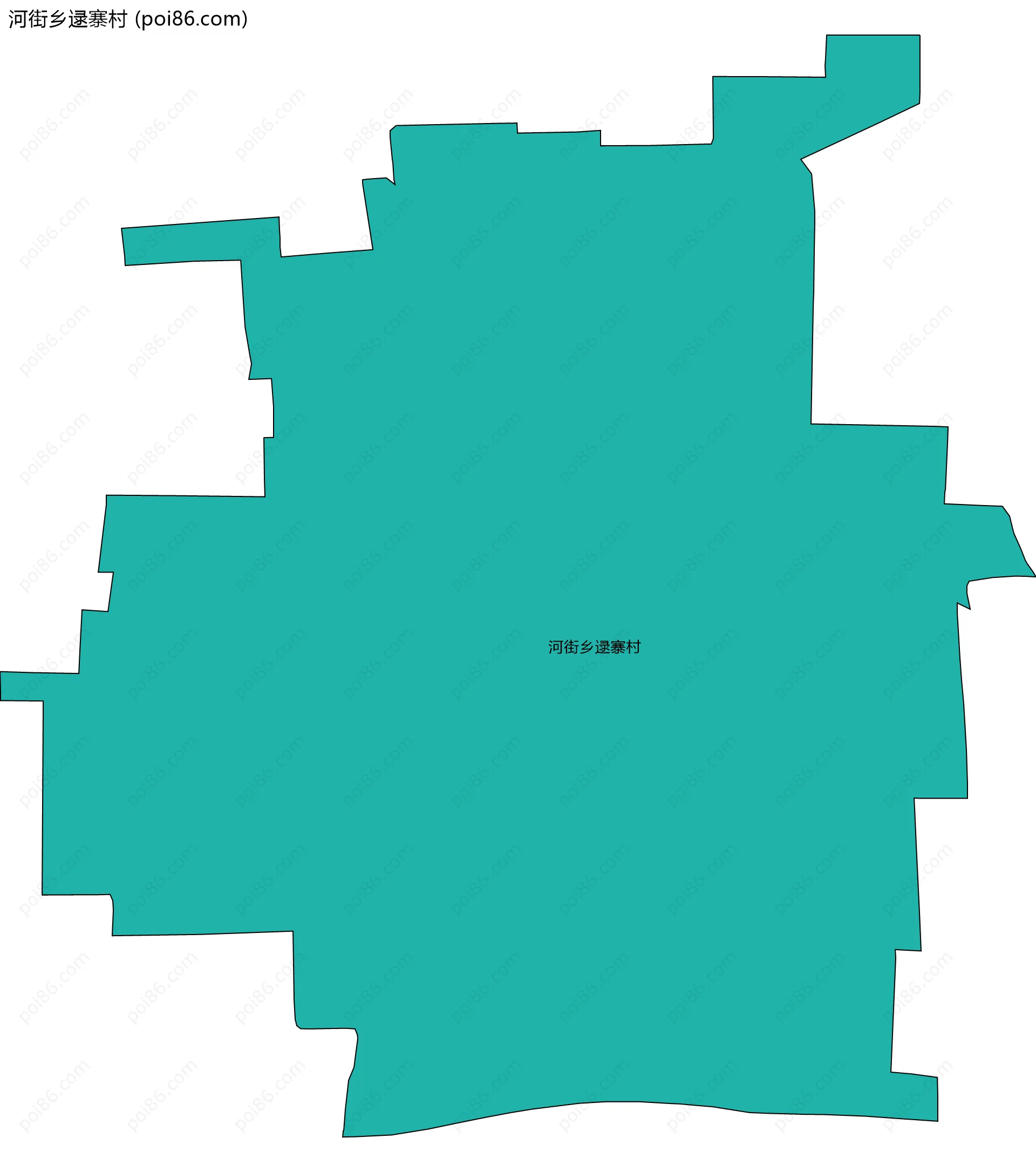 河街乡逯寨村边界地图