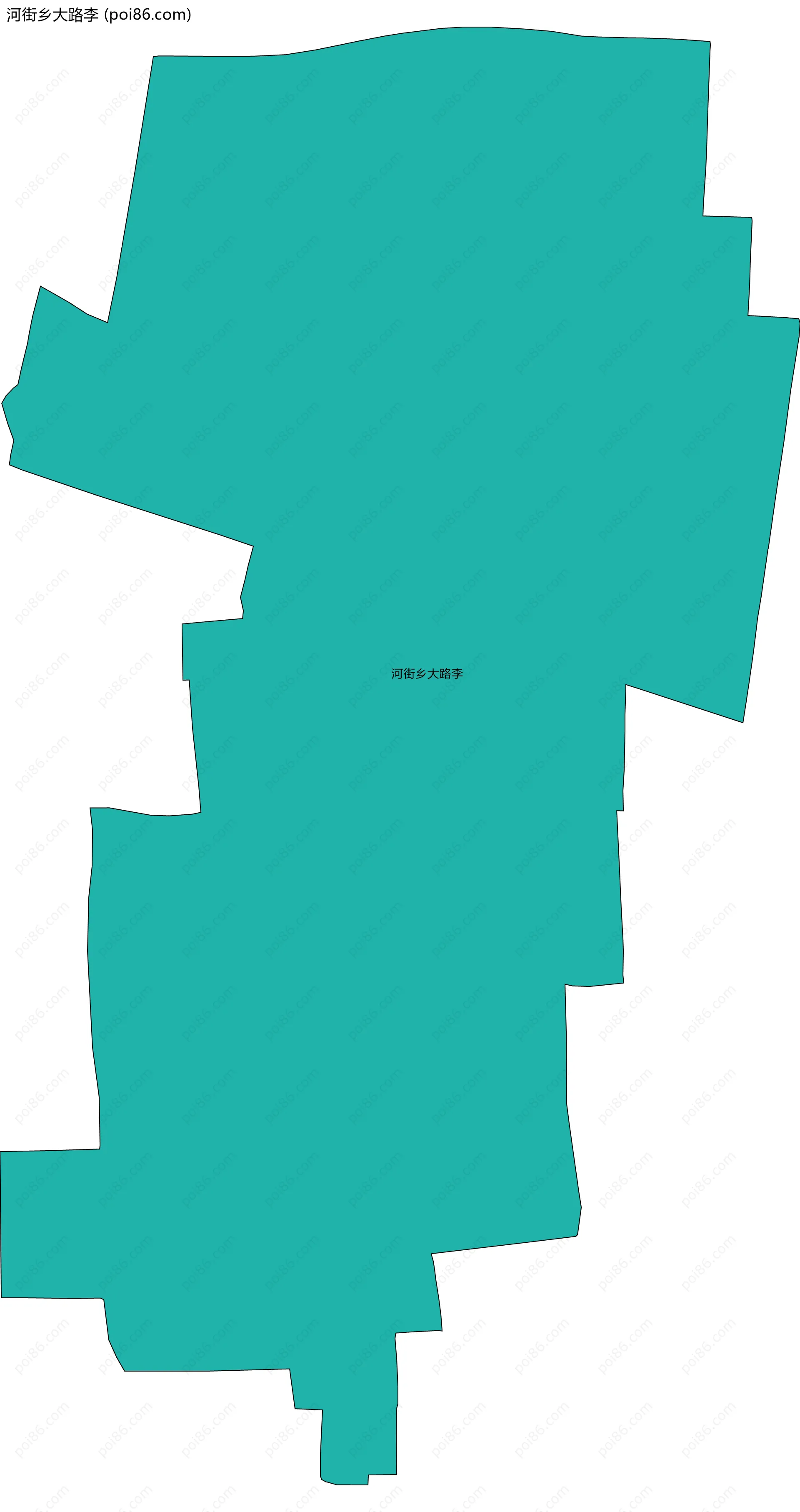 河街乡大路李边界地图