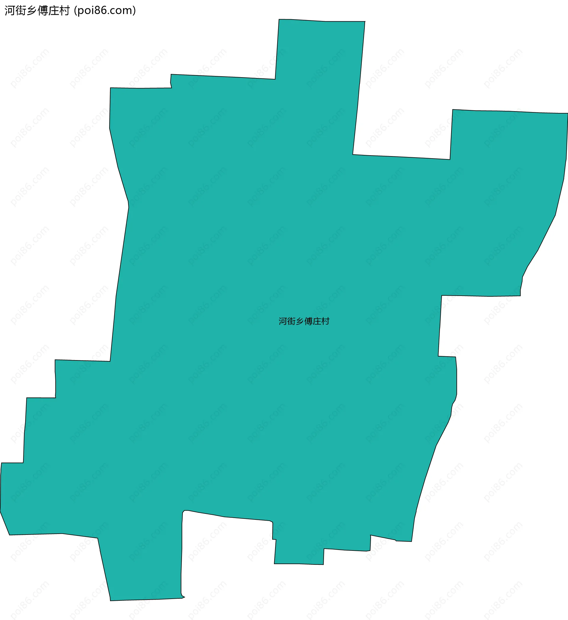 河街乡傅庄村边界地图