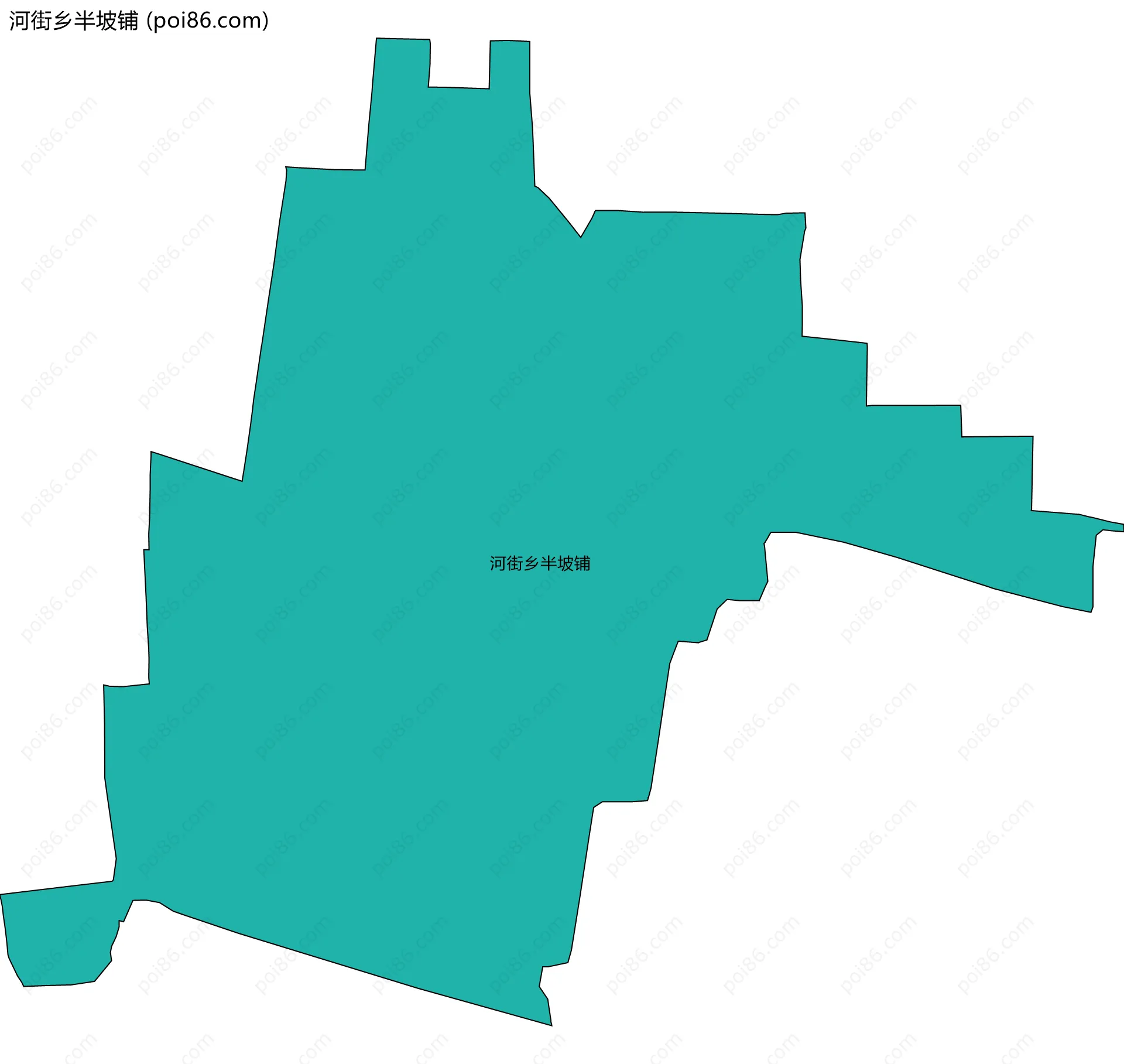 河街乡半坡铺边界地图