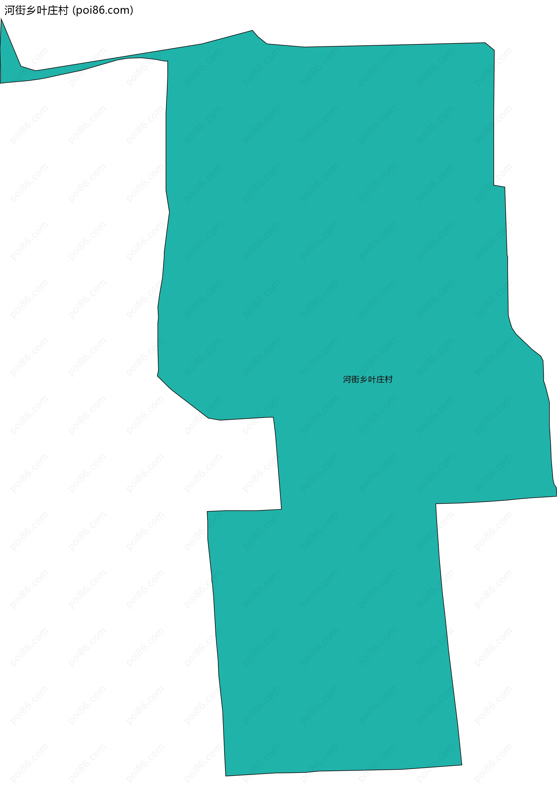河街乡叶庄村边界地图