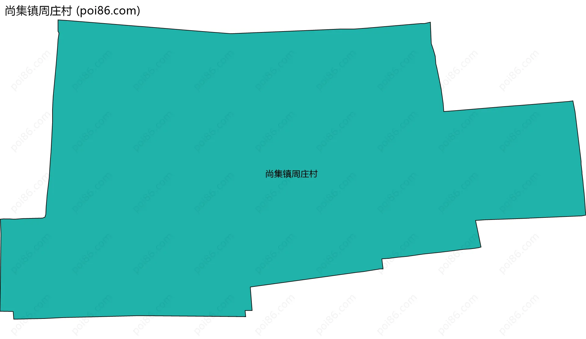 尚集镇周庄村边界地图