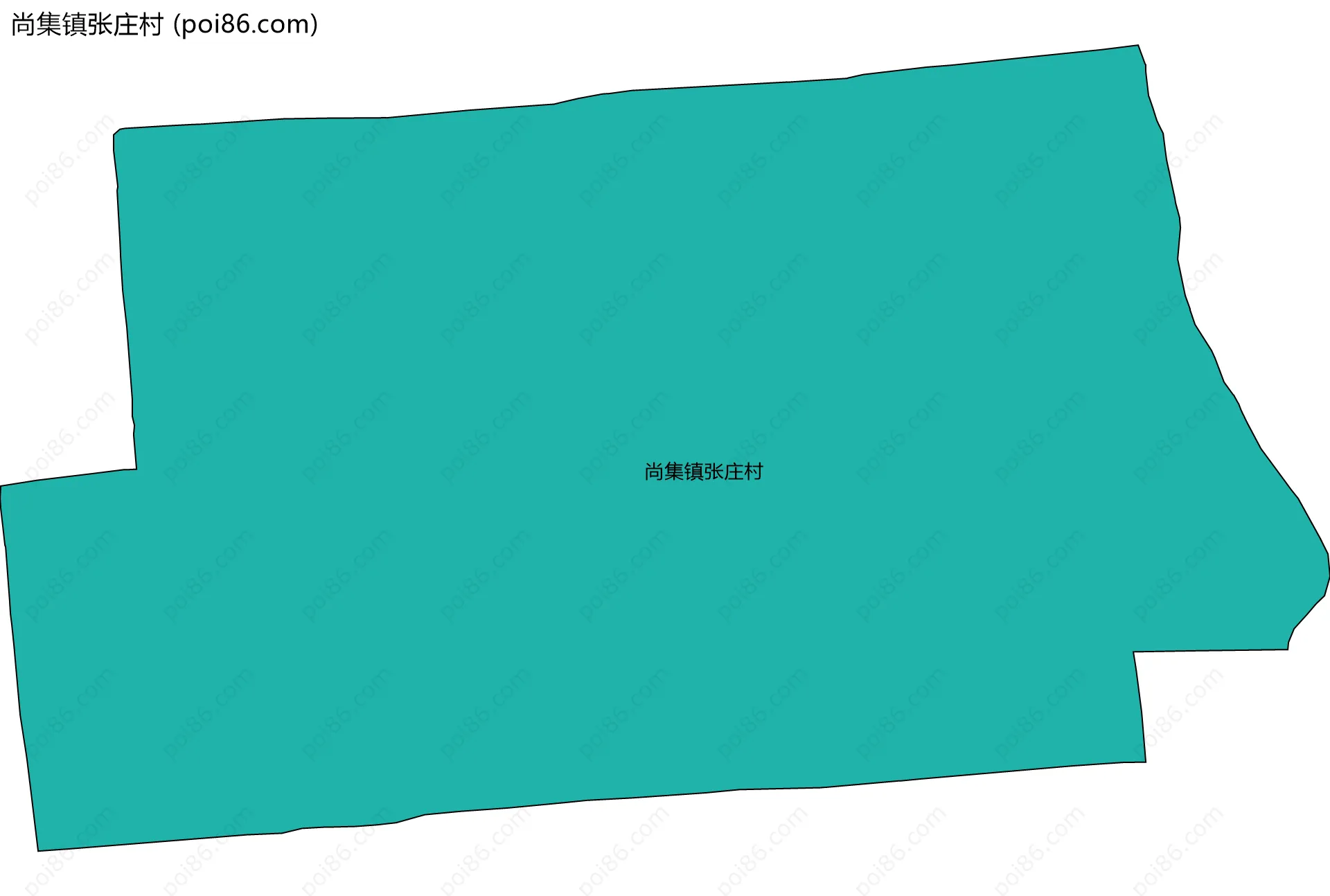 尚集镇张庄村边界地图