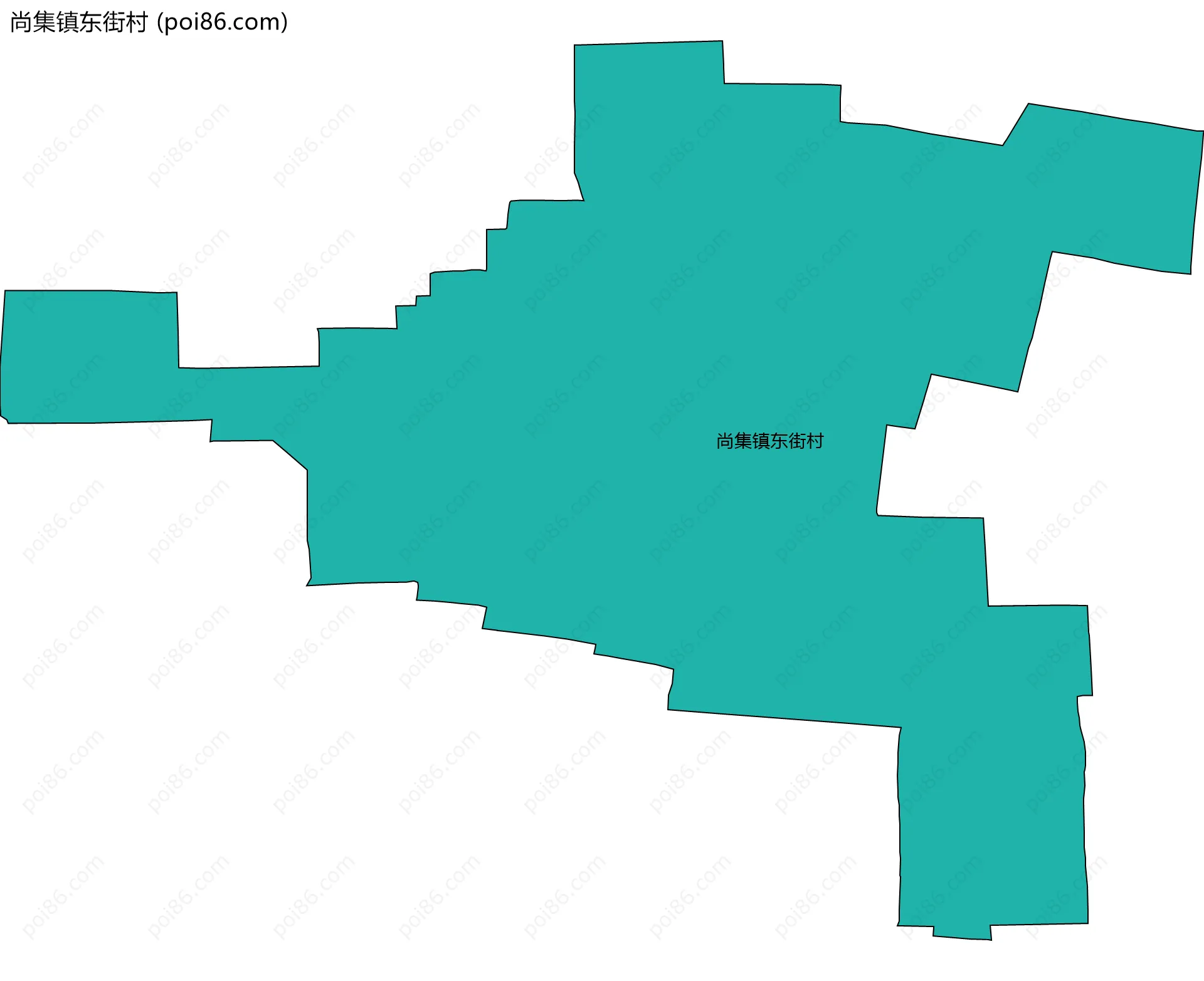 尚集镇东街村边界地图