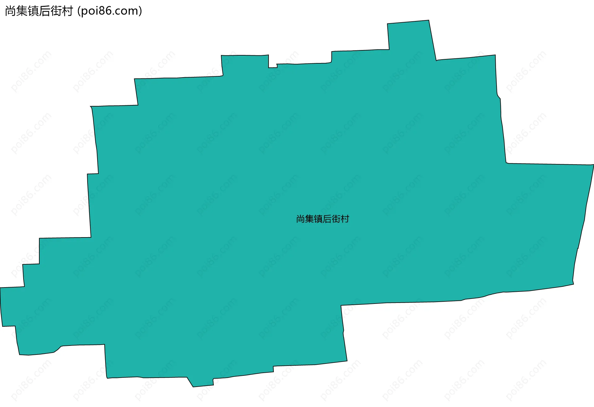 尚集镇后街村边界地图