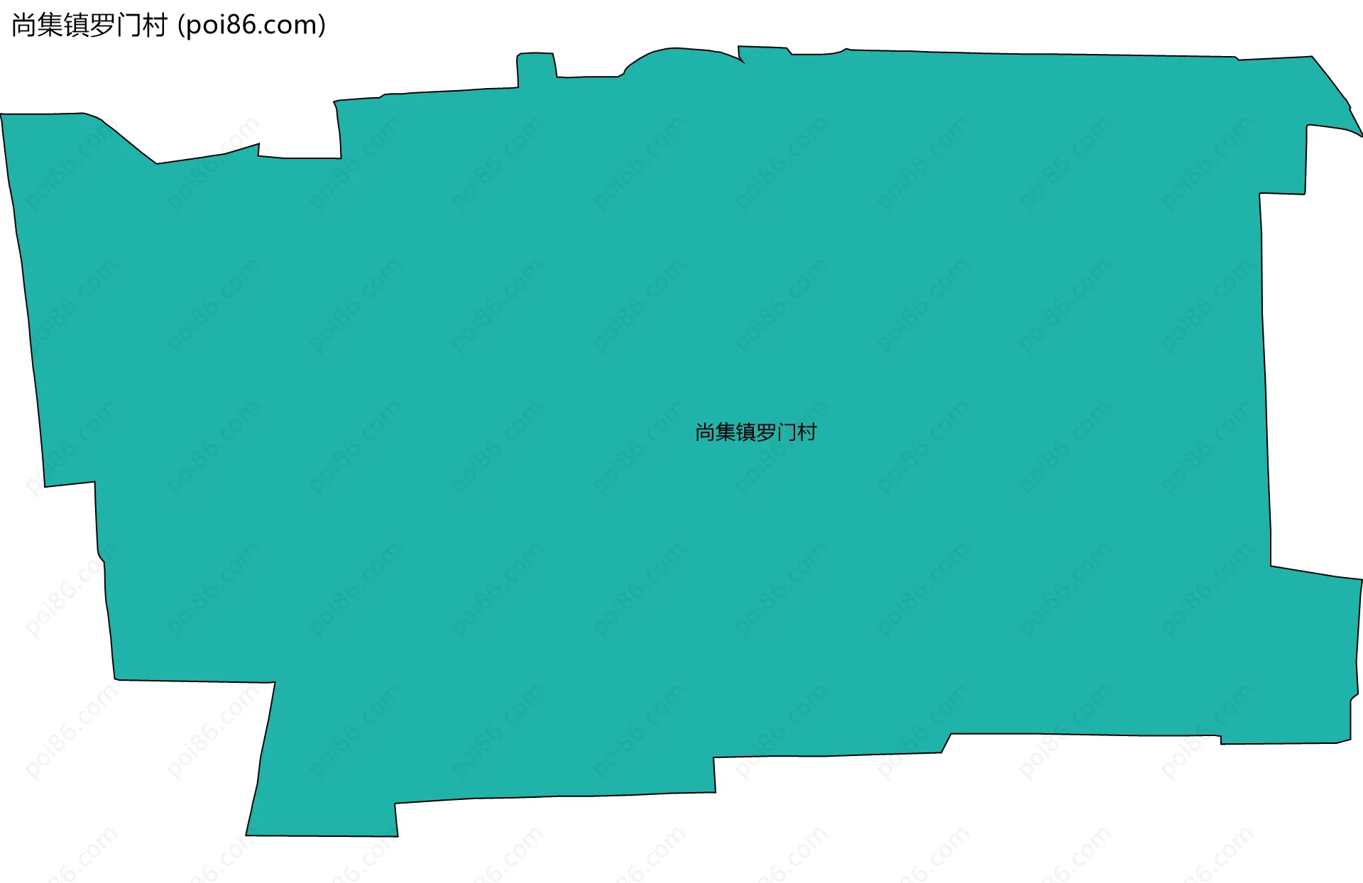 尚集镇罗门村边界地图