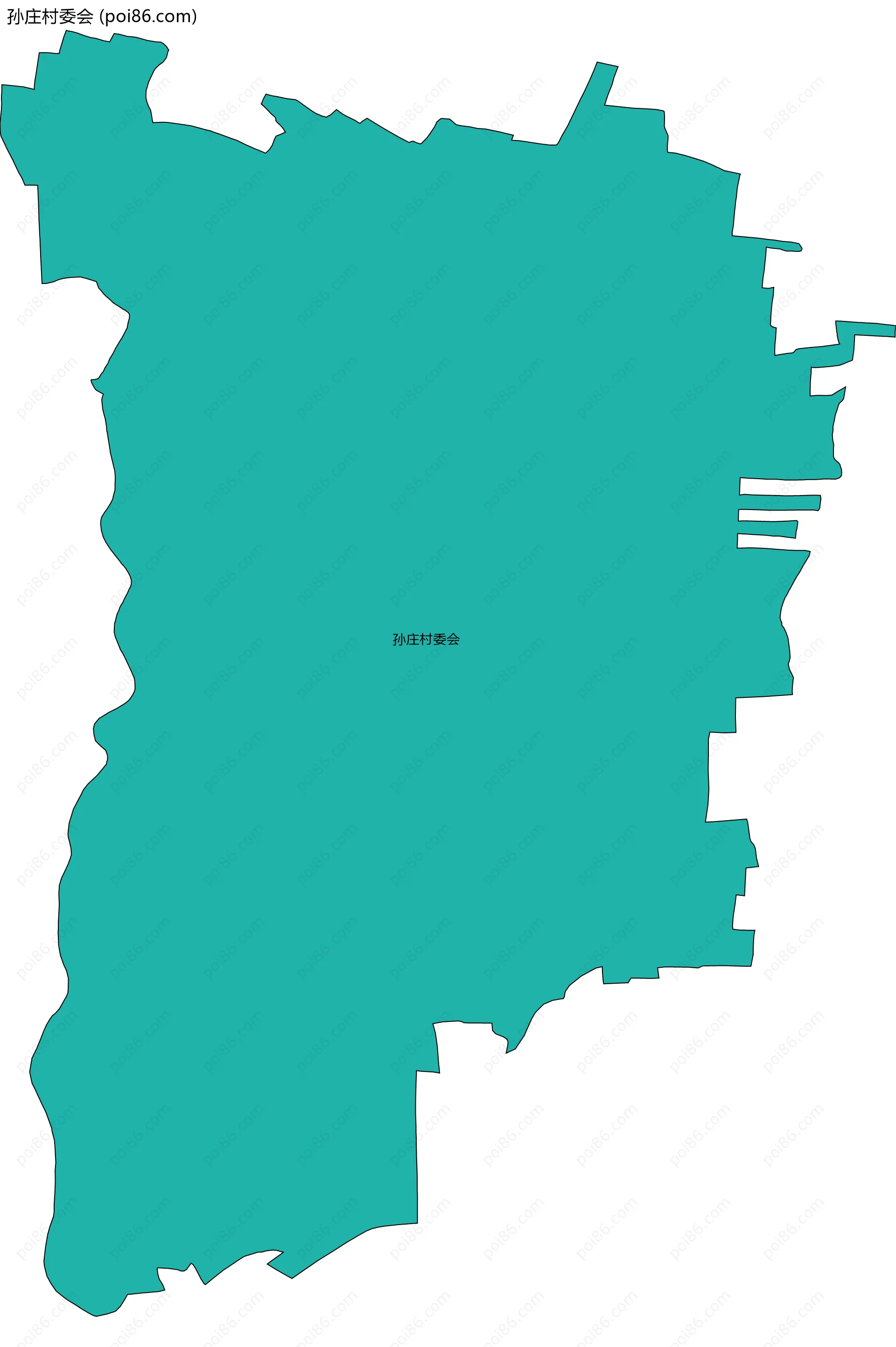 孙庄村委会边界地图