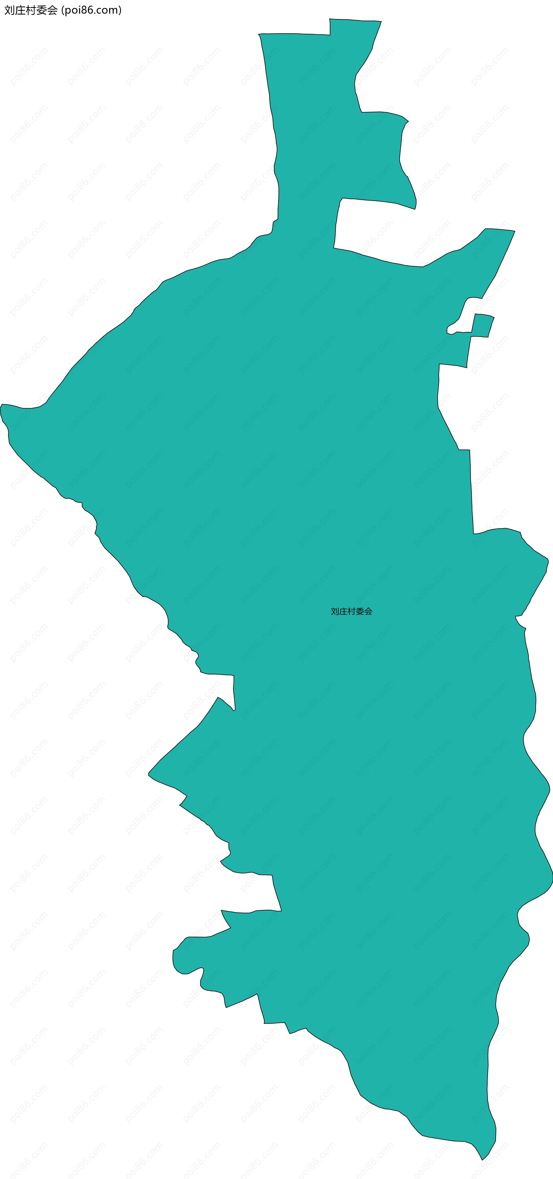刘庄村委会边界地图