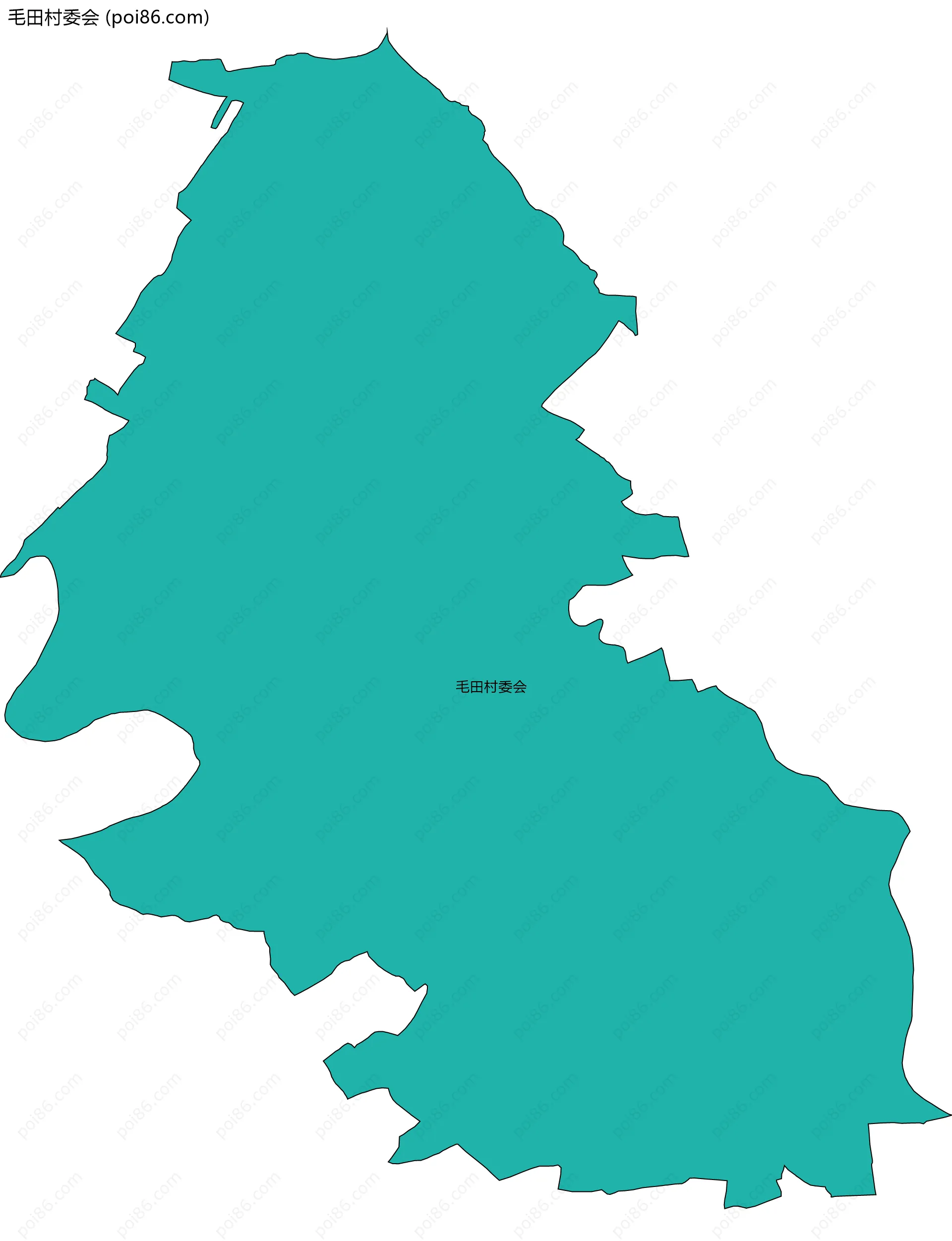 毛田村委会边界地图