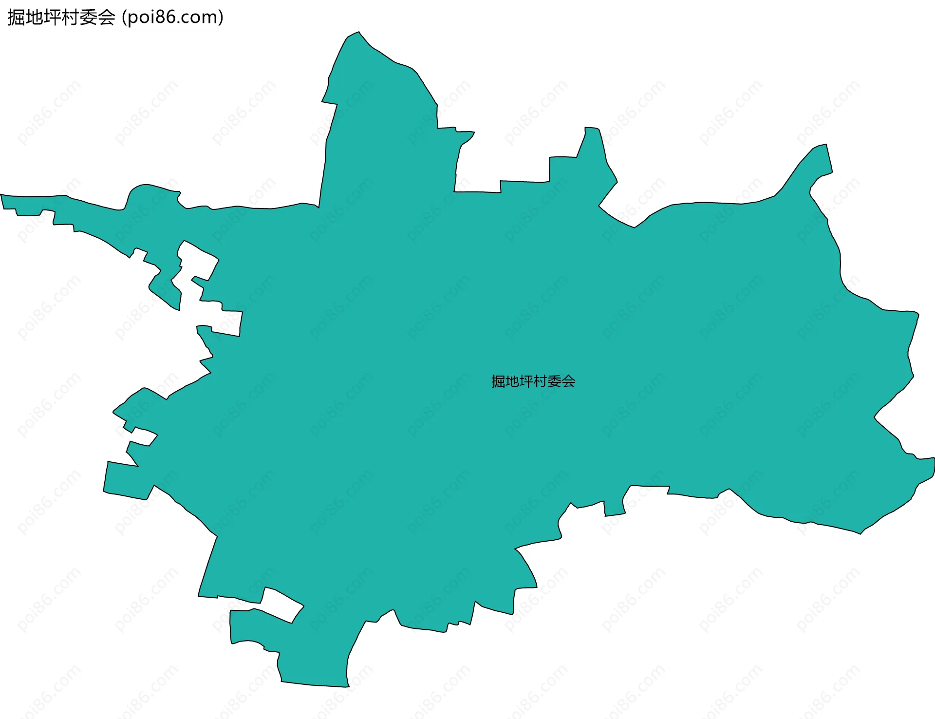 掘地坪村委会边界地图