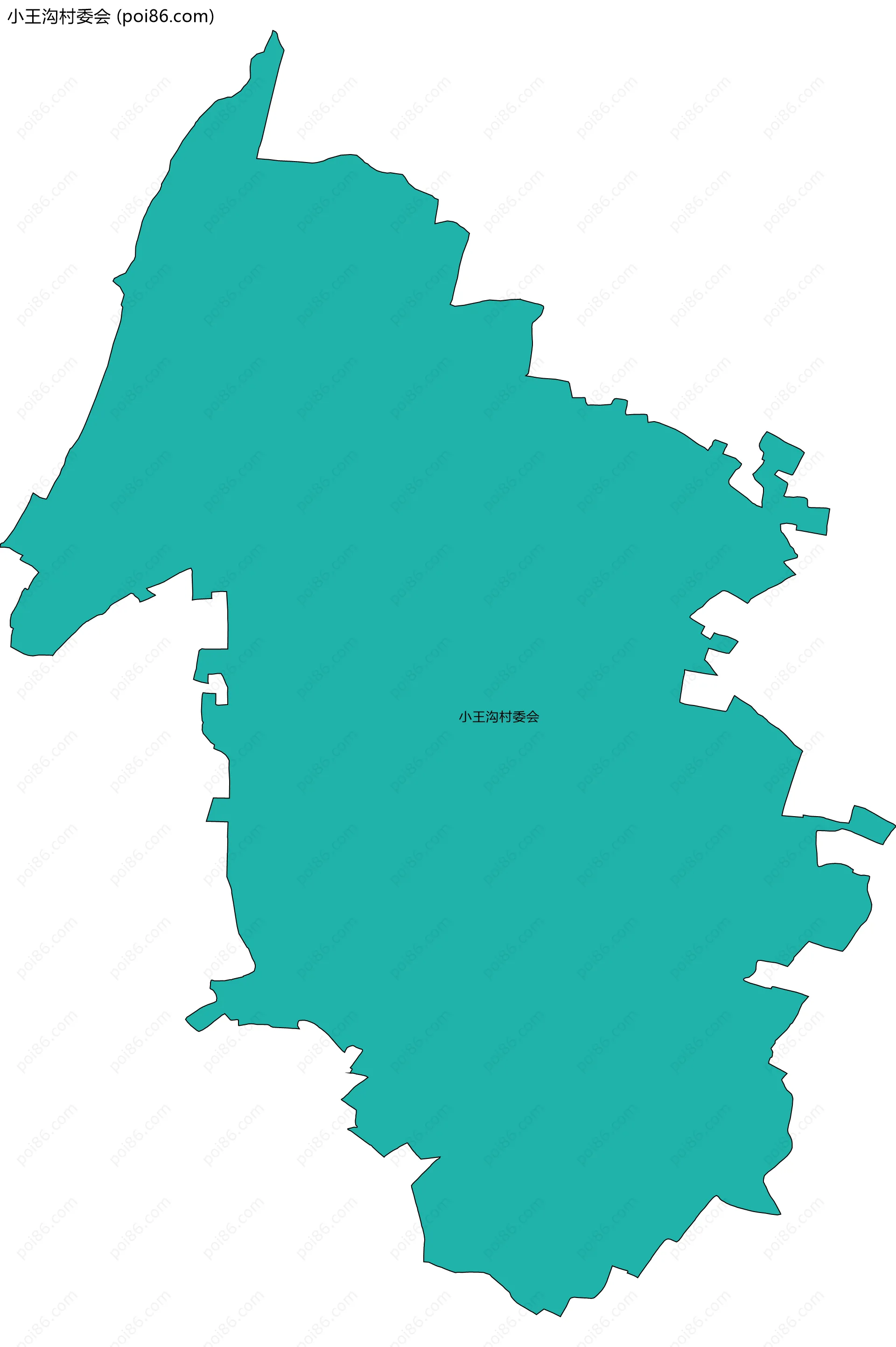 小王沟村委会边界地图