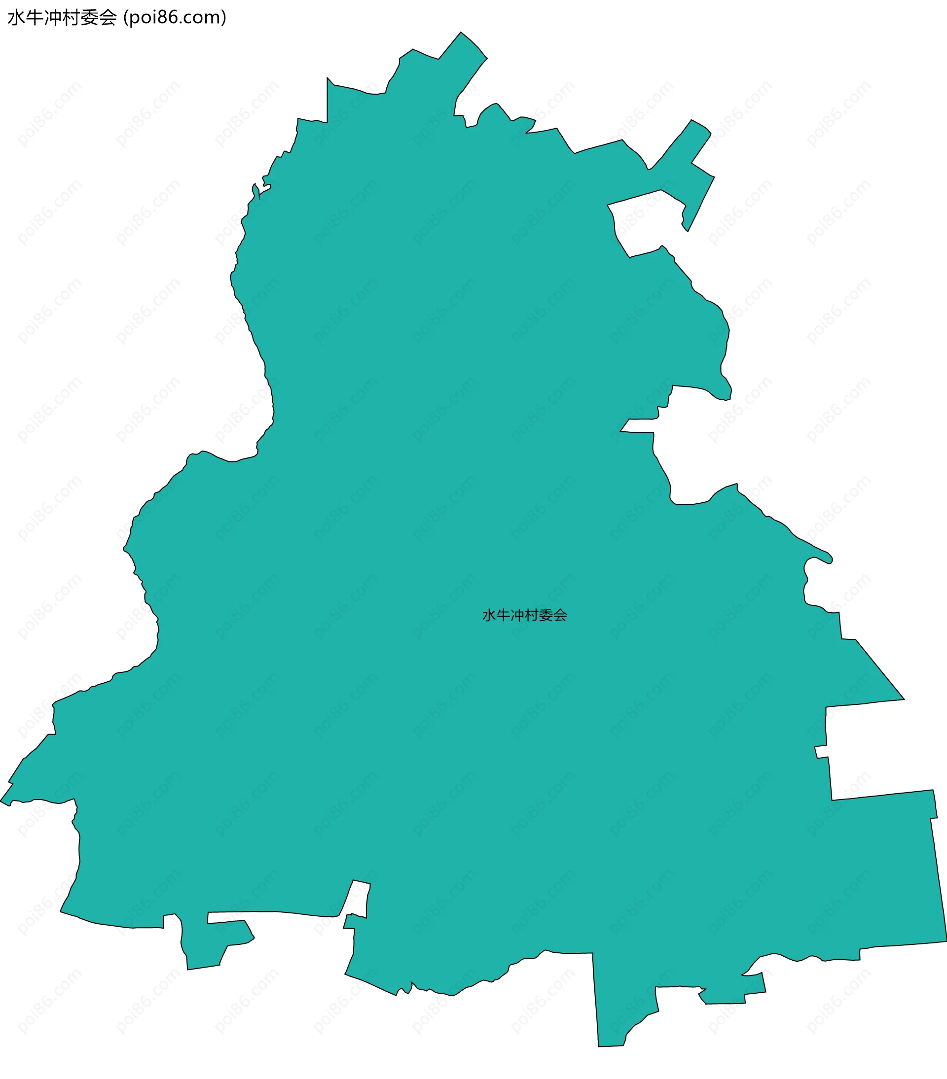 水牛冲村委会边界地图