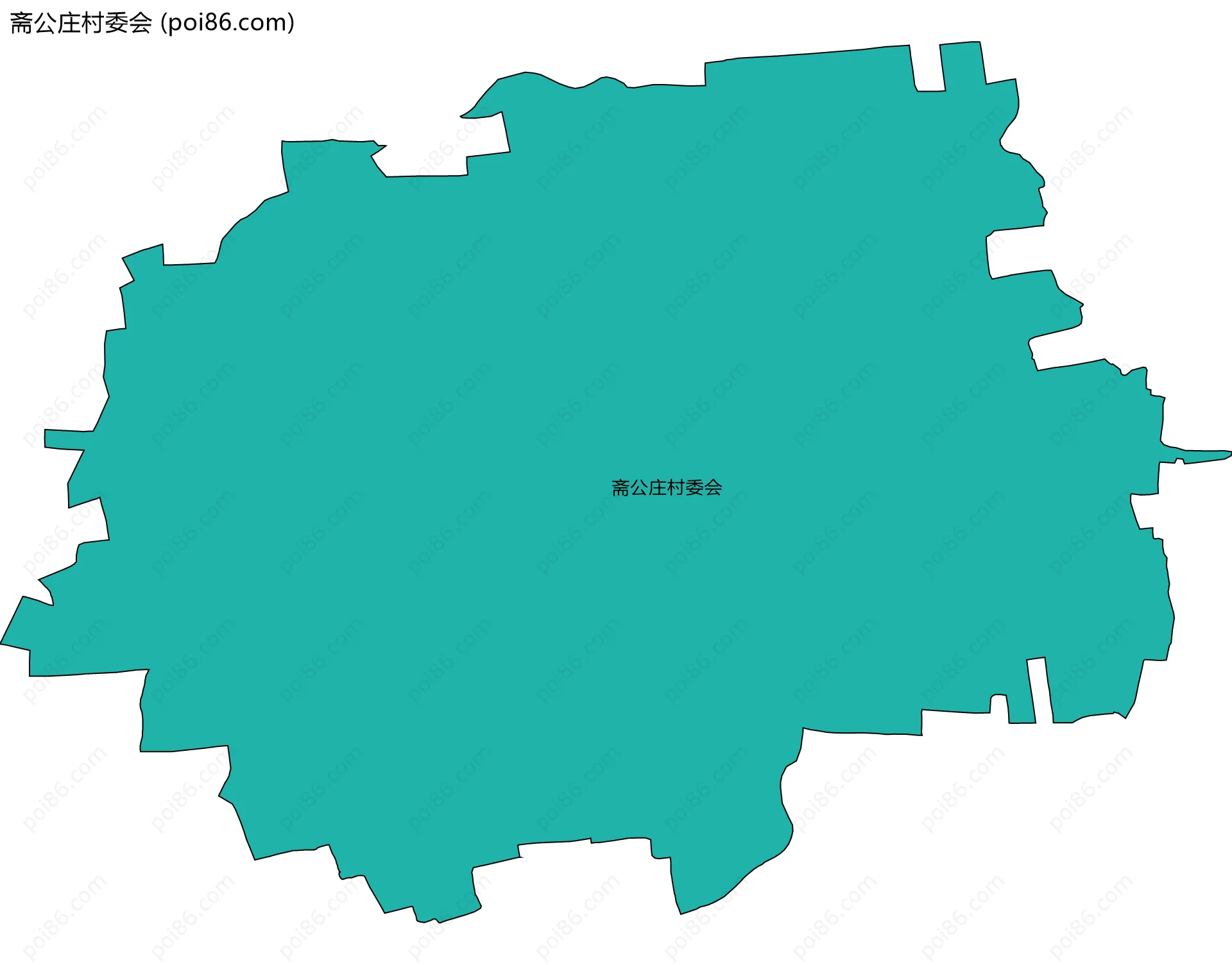 斋公庄村委会边界地图