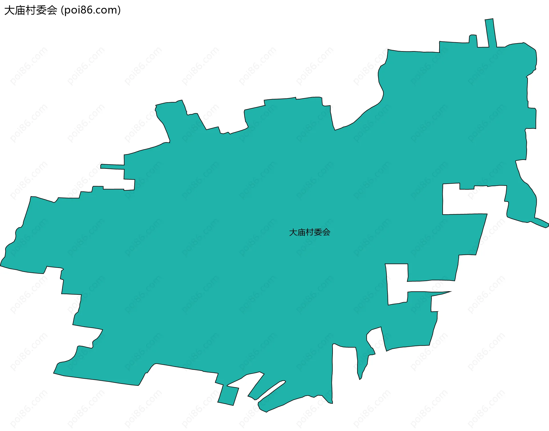 大庙村委会边界地图