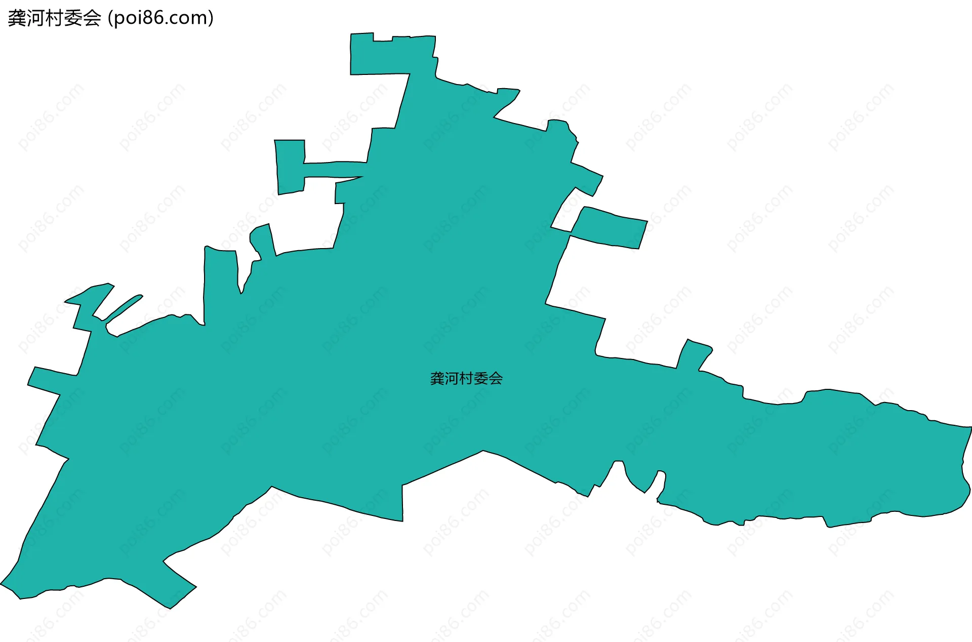 龚河村委会边界地图