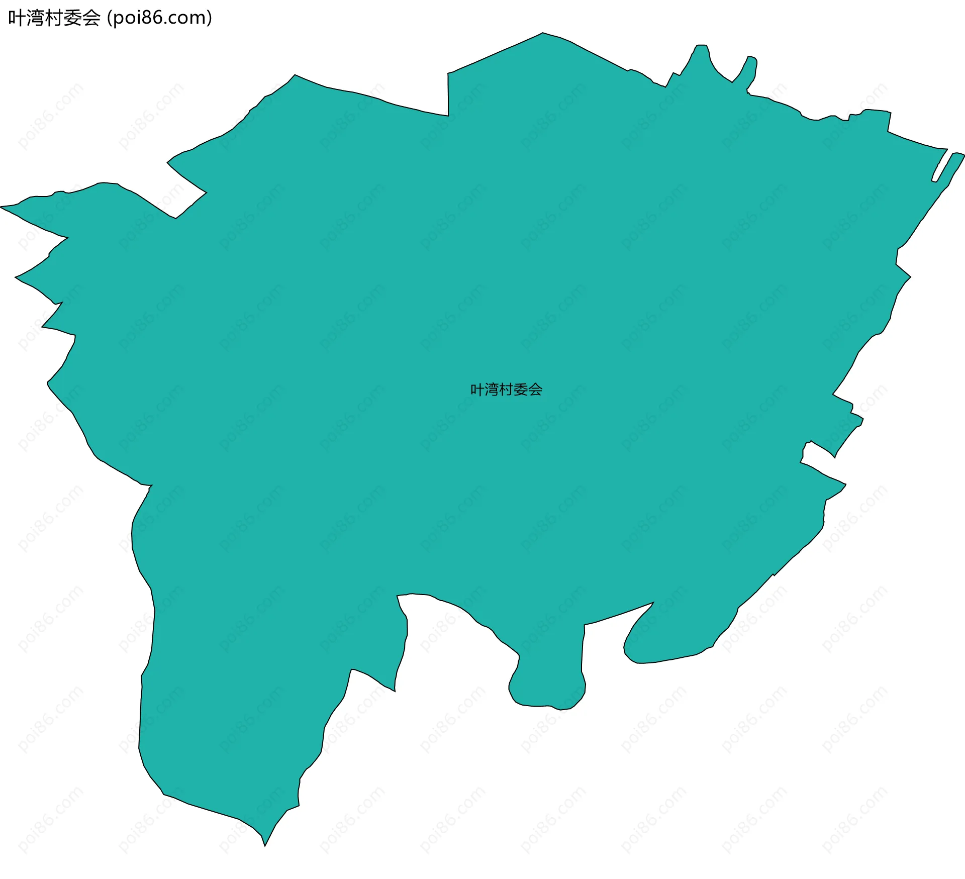 叶湾村委会边界地图